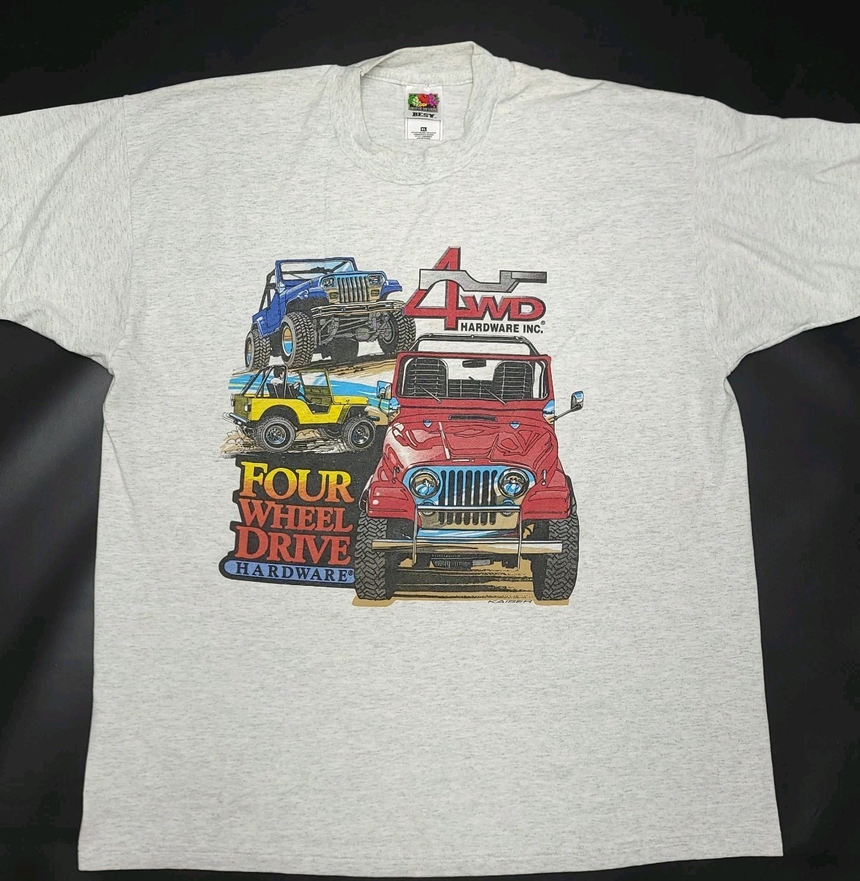 Vintage 80s 90s Kaiser Jeep Four Wheel Drive 4×4 Shirt Mens Size XL