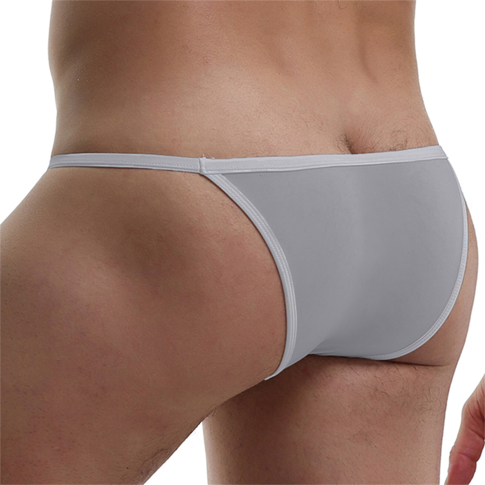 Men’s Sexy Briefs G string Tanga Underwear Translucent Low Rise Panties Knickers