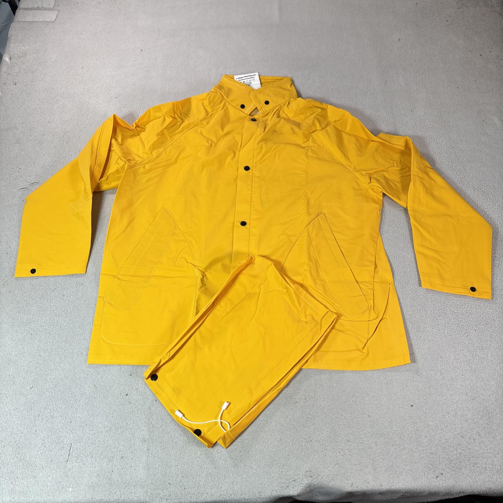 Neese Rain Jacket Mens Medium Yellow Security PVC Polyester 1600JH Coat New