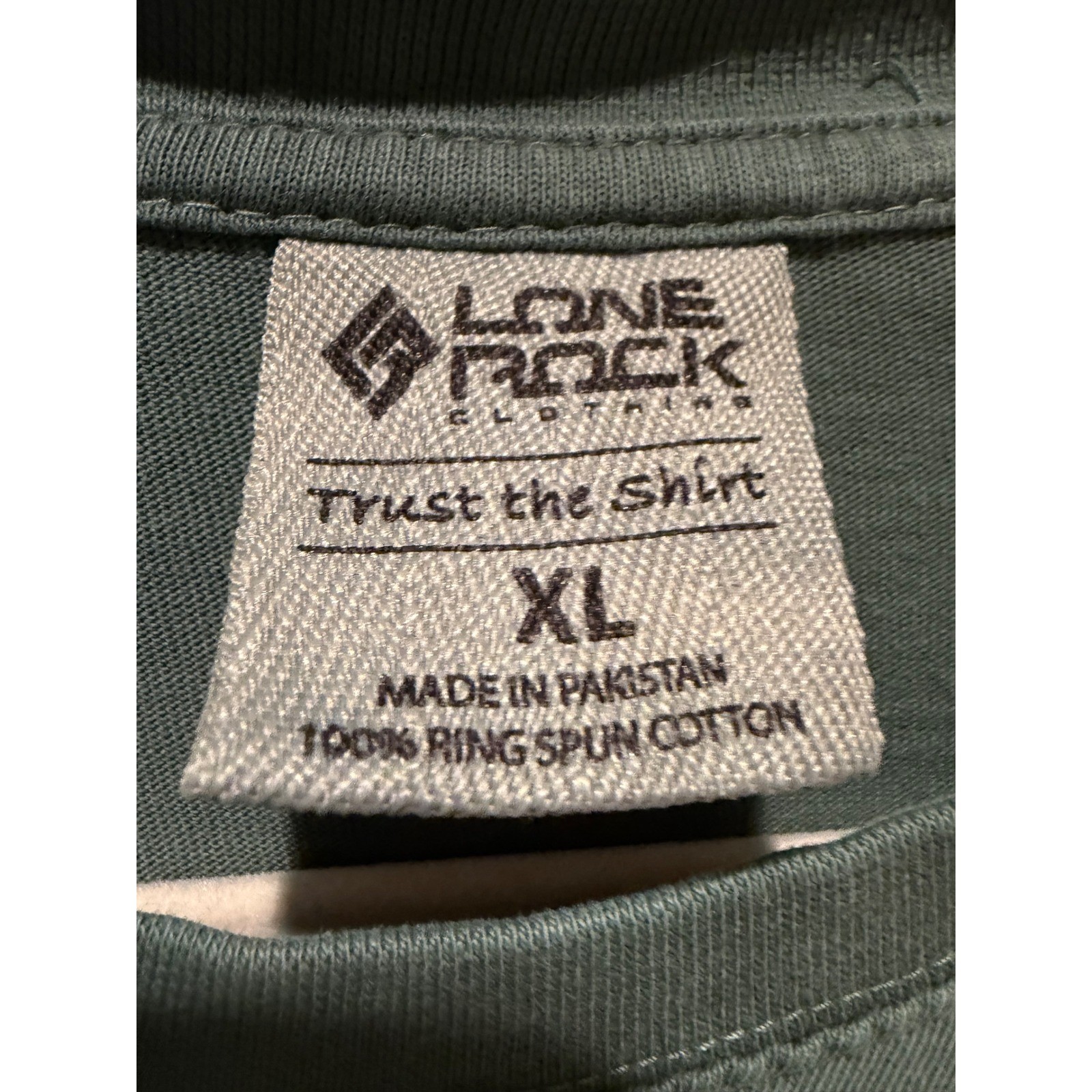 Lone Rock Alaska Denali Grizzly Bear Graphic Tee Mens XL Teal Green Cotton Shirt