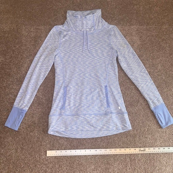 Apana Women’s Light Blue Heathered Pullover Activewear Top/Jacket – Small