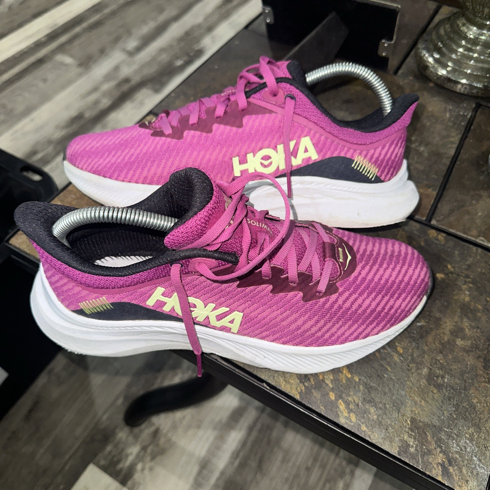 Hoka One One Shoes Womens 8 Solimar Festival Fuchsia Purple Running Sneaker