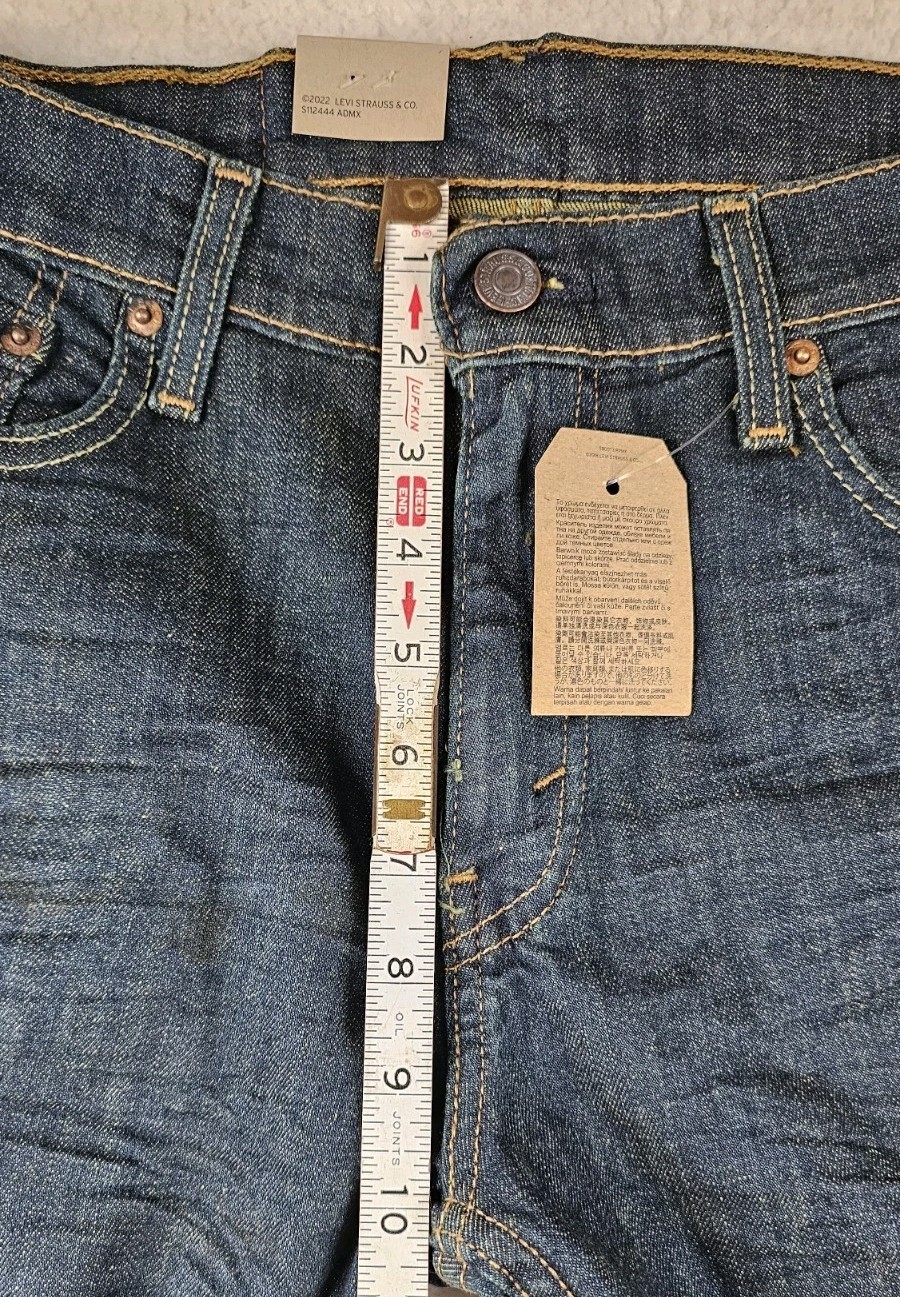 Levis 511 Slim Fit Mens Jeans Stretch 30×34 Blue Dark Wash Denim Cotton Blend