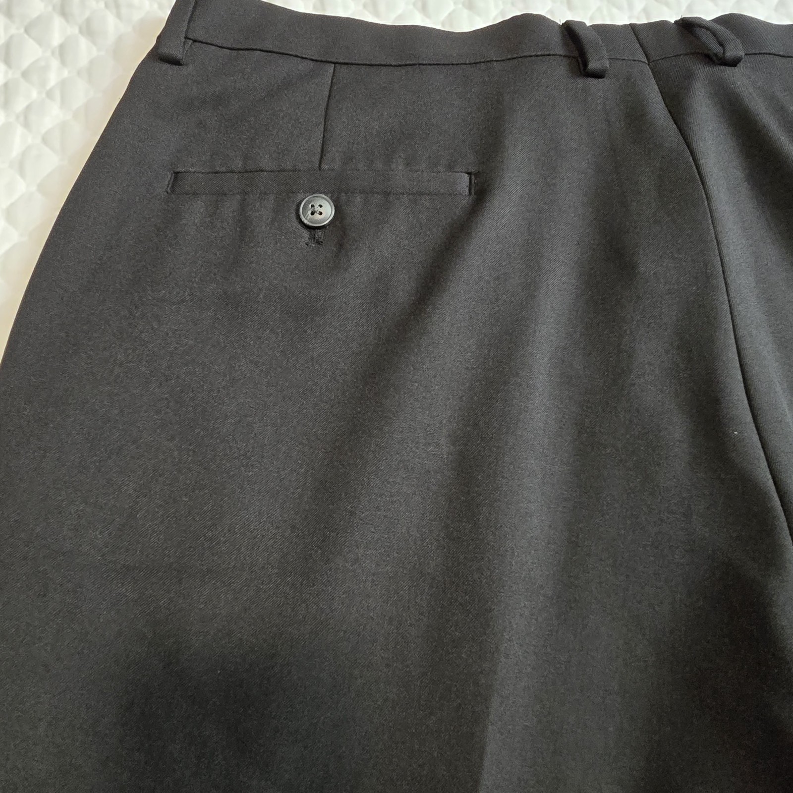 Haggar Mens Tailored Fit Travel Performance Suit Pants Black 38×30 WPL386