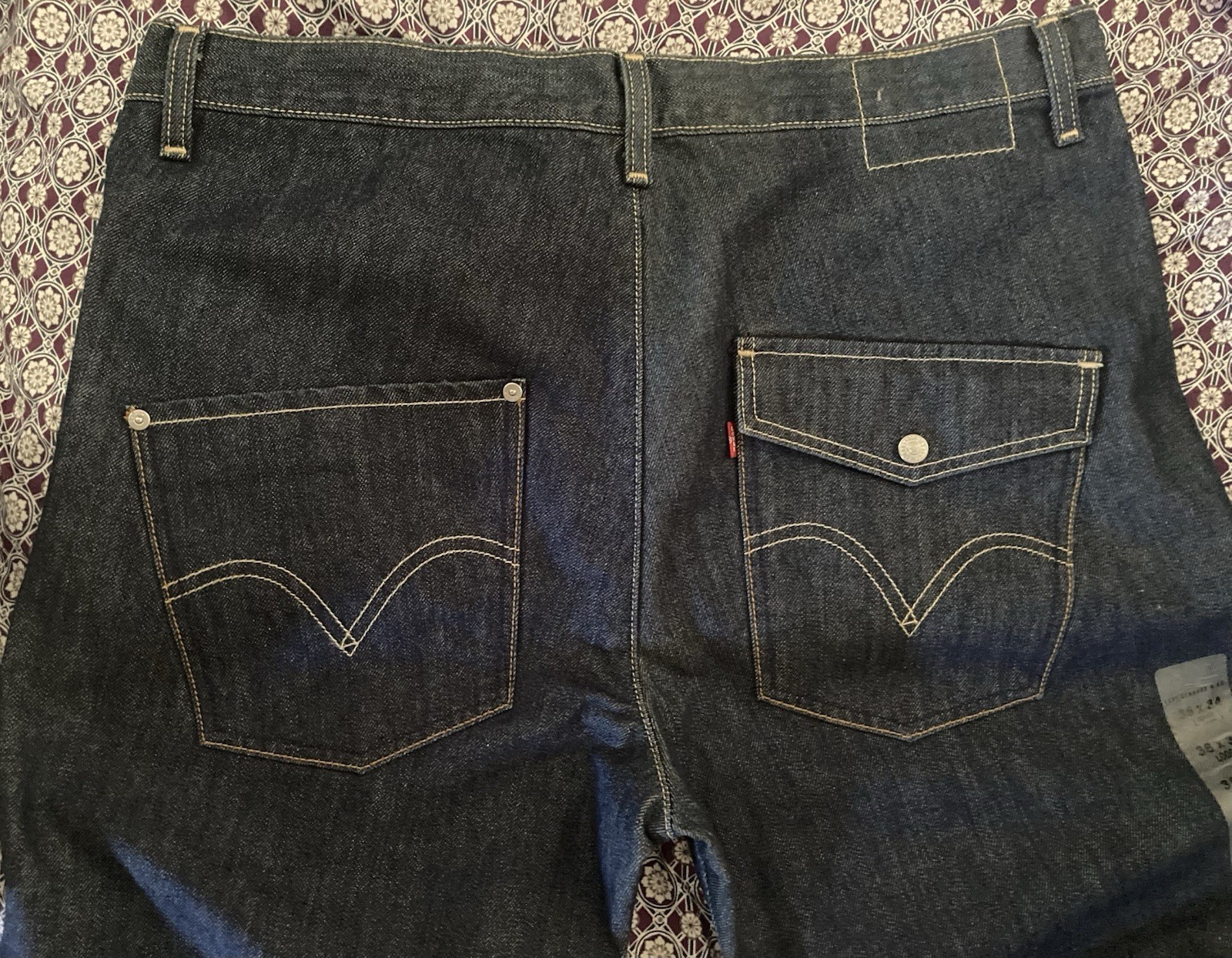 Vintage LEJ 2003 Y2K Levi’s Engineered Jeans Loose Flap Pocket W36x34 Grunge NWT