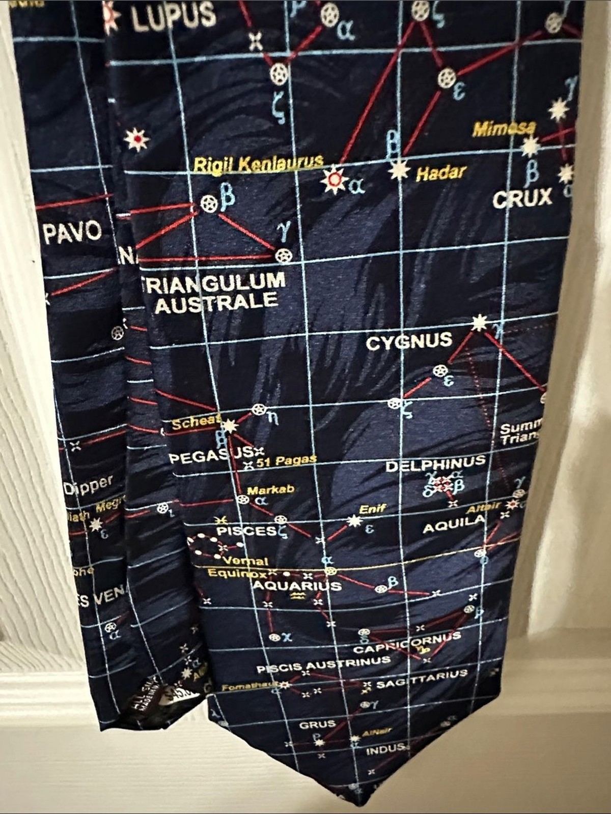 Navy Constellation Print Men’s Tie