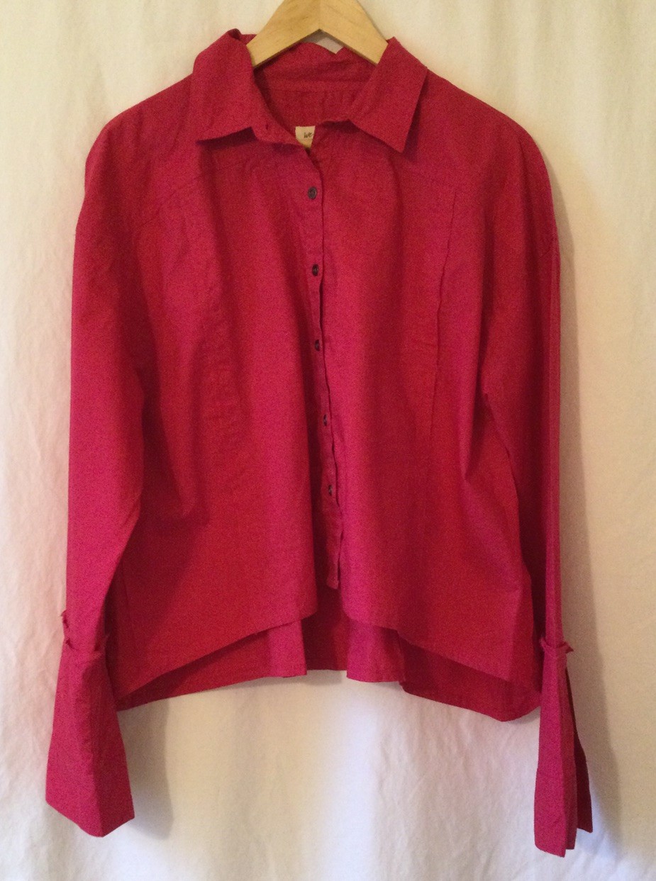 We The Free Pink Remade Button Up Double Cuff Shirt Size Small Unique