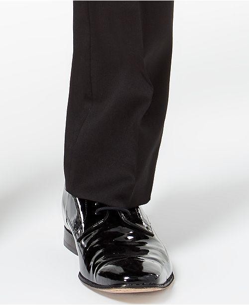 Kenneth Cole Mens Slim fit 2 Piece Tuxedo Suit 38 R / 31 Waist Black Solid