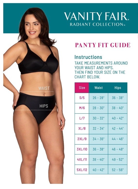 VANITY FAIR Women Size 5XL 3-Pair Undershapers Hi Cut Underwear Panties