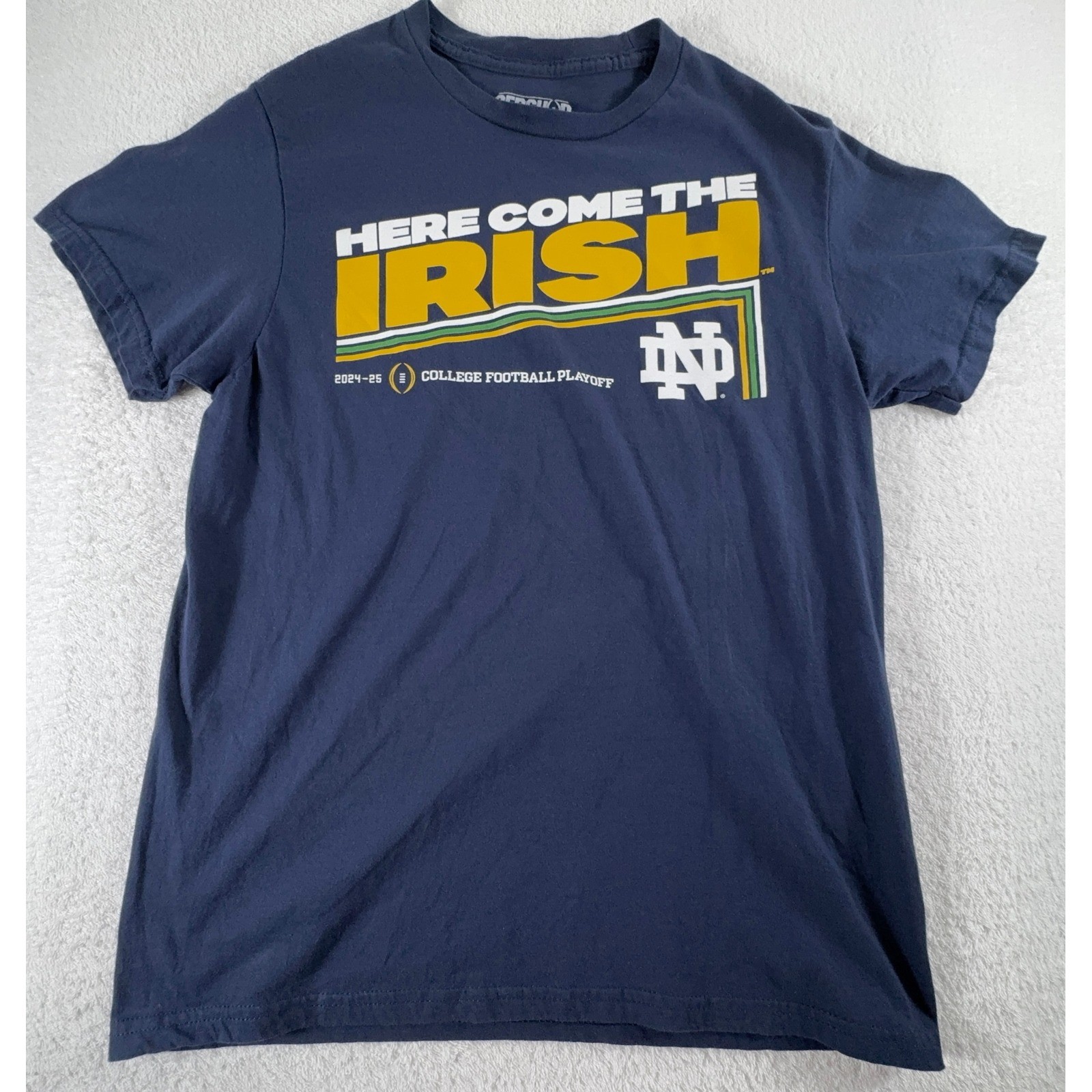 Notre Dame Fighting Irish Shirt Mens M Navy Blue NCAA Football T-Shirt Tee