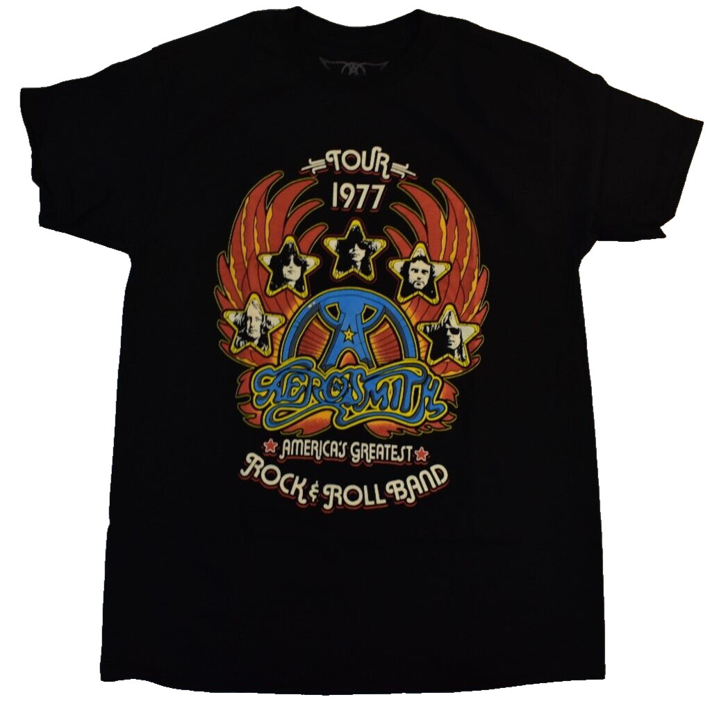 Aerosmith Mens America’s Greatest Rock & Roll Band Shirt New M