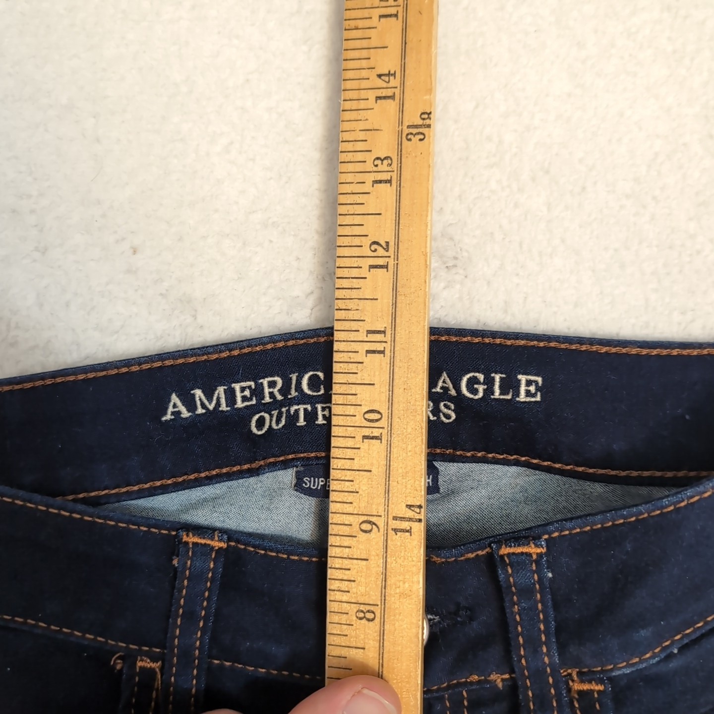 NEW American Eagle Jeans Womens 6 Reg Blue Dark Wash Super Stretch Jegging Crop