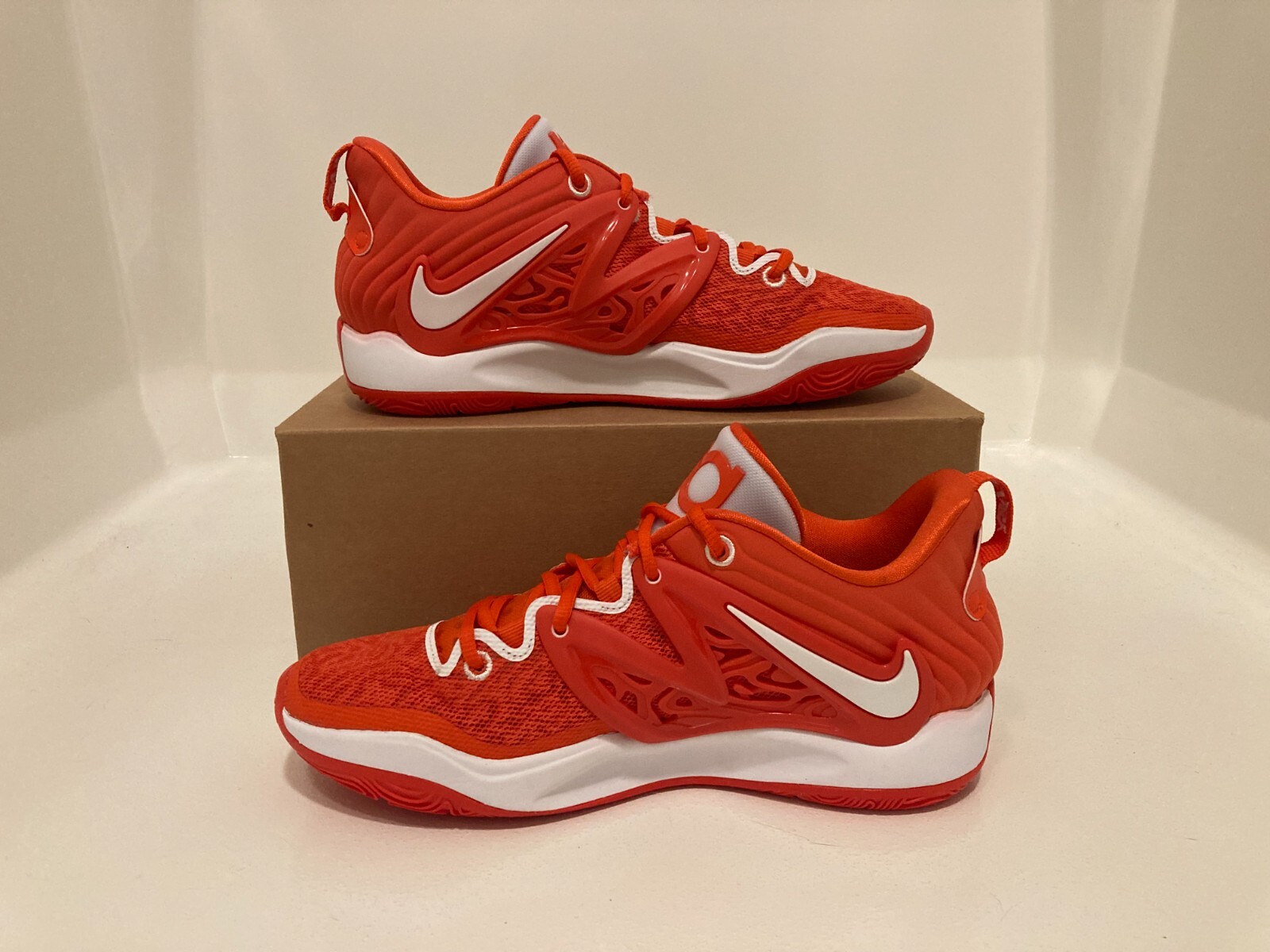 Sz 9 Men – Nike KD 15 PROMO Team Orange Kevin Durant Basketball Shoes DX6648-802