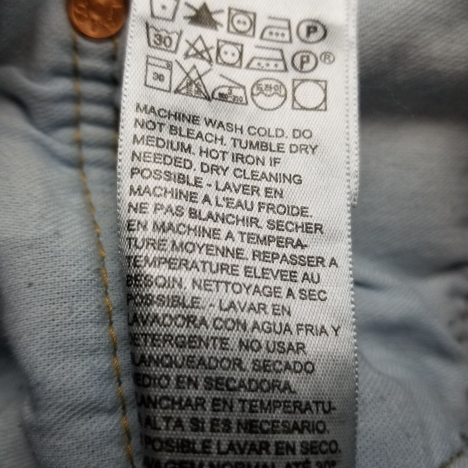 Levis Jeans Mens 36×29 Blue 501 Cotton Denim Button Fly Straight *Read*