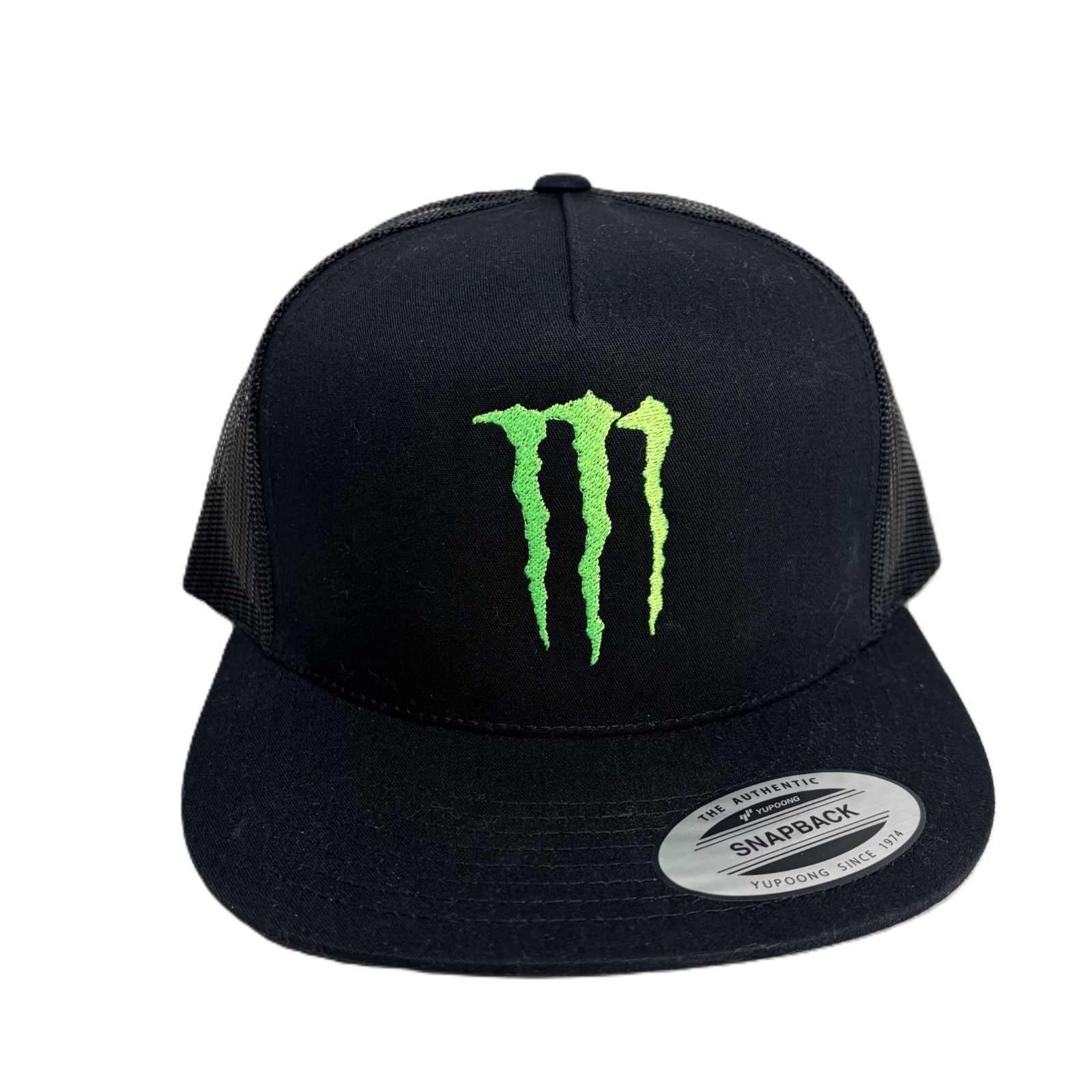 Monster Hat Embroidered YP Trucker Snapback Mesh Black or White Zero Gift