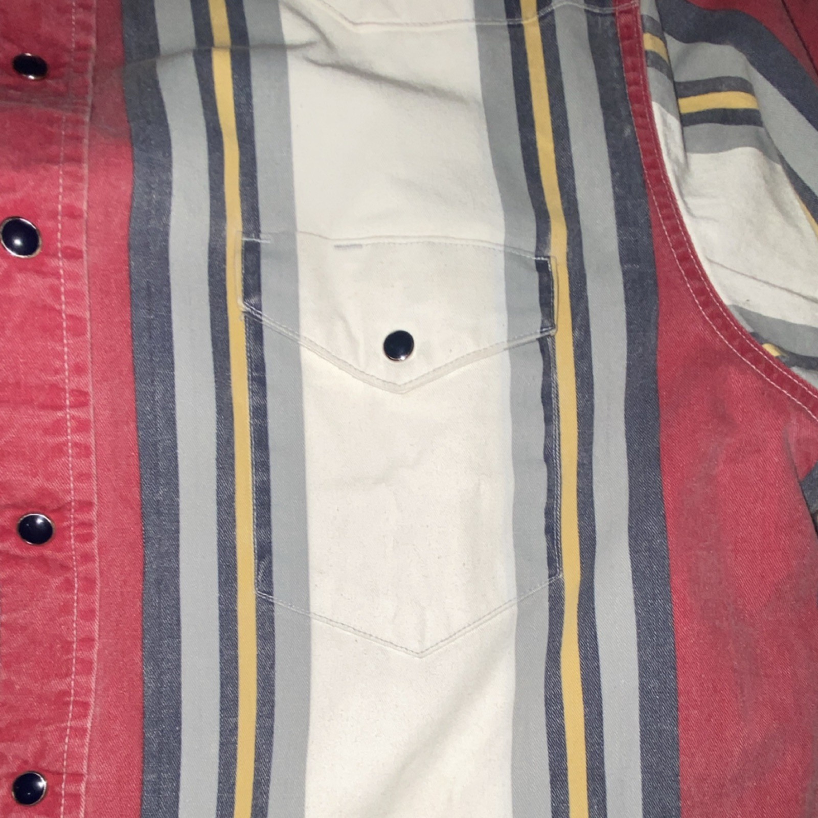 Wrangler X-Long Tails Men’s Striped Multicolor Button-Up Shirt 16 1/2-35
