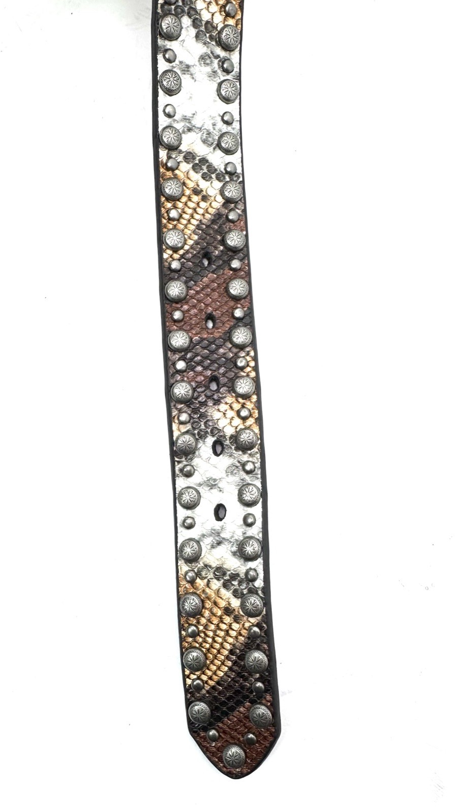 Angel Ranch D140000902 Womens Python StudsEdge Western Belt Multi- S Size