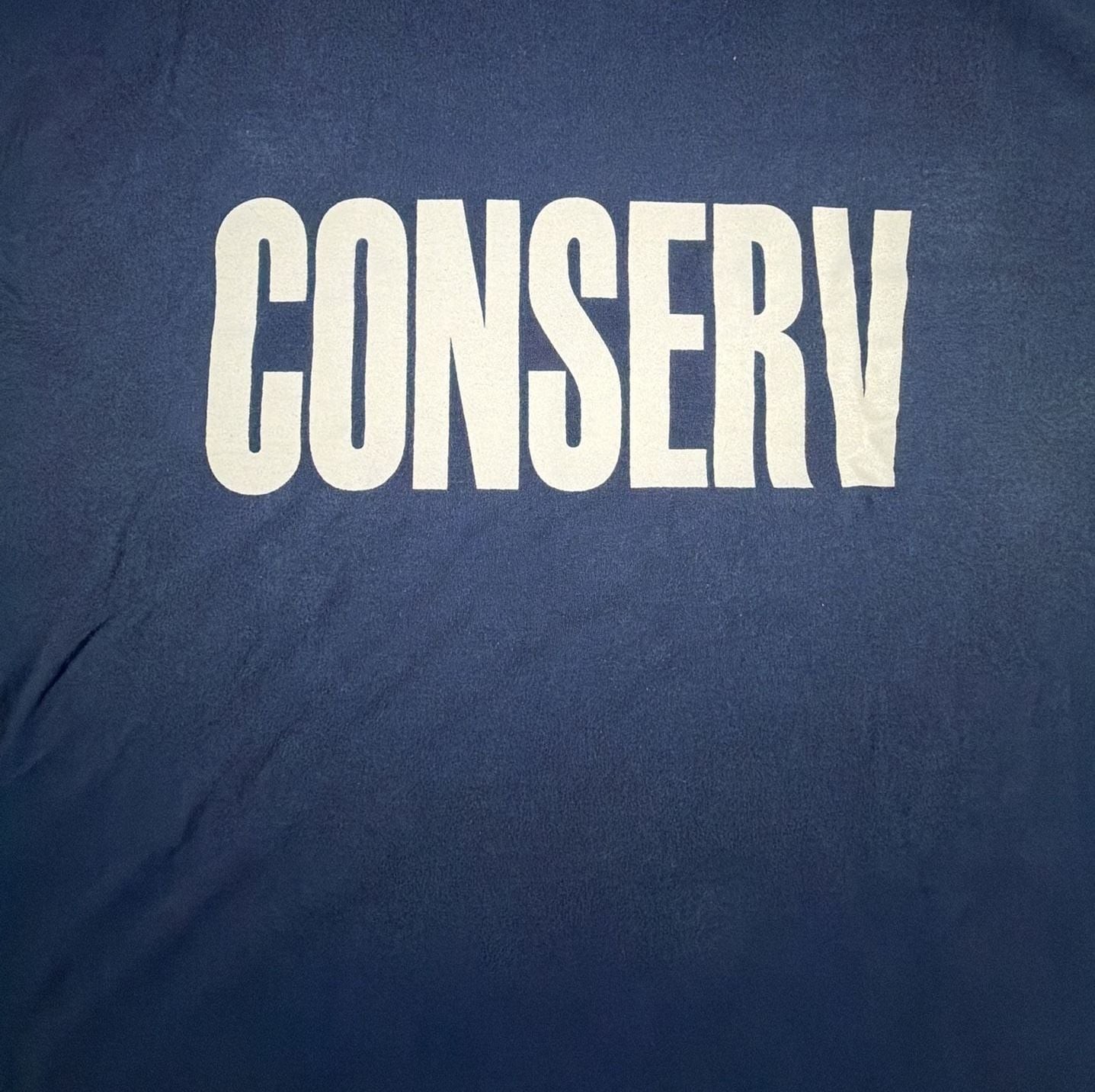 Vintage Fruit of the Loom Conserv Graphic Navy Blue T-Shirt