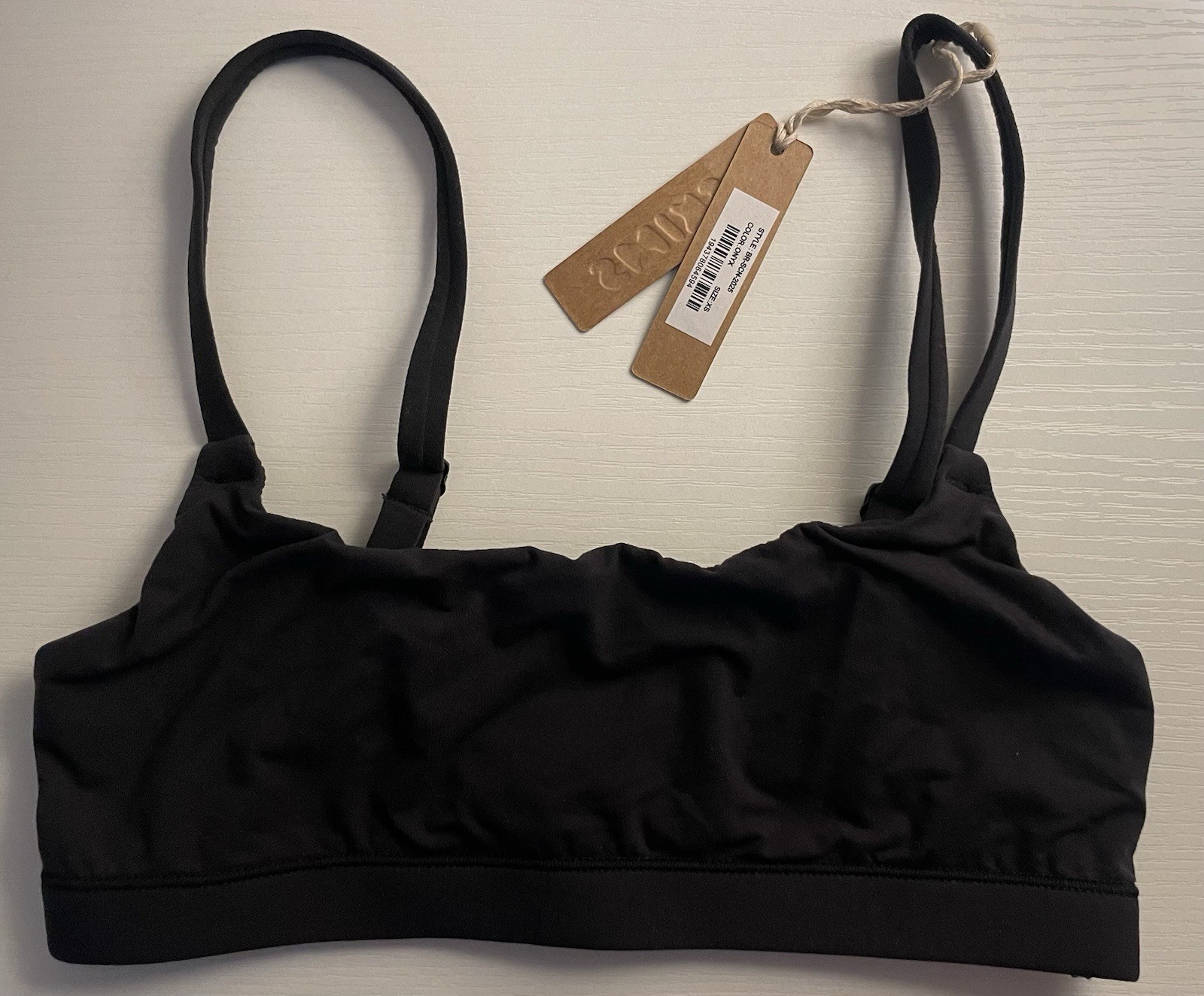 NWT Skims Fits Everybody Scoop Bralette Onyx Black, sz XS