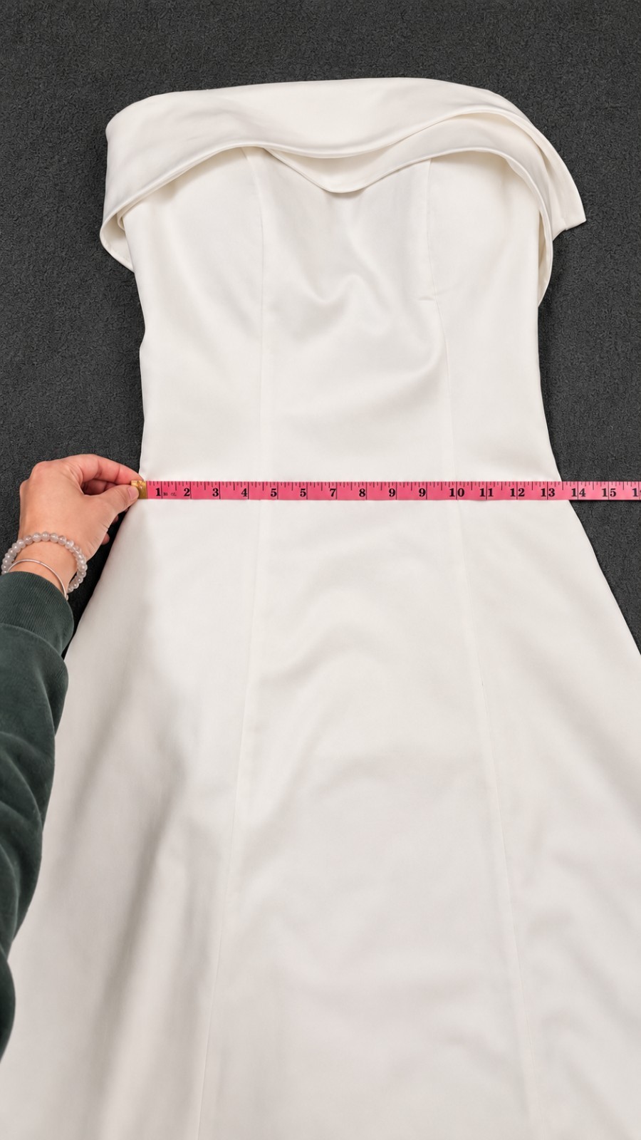 Elegant Satin Strapless A-line Wedding Dress Minimalist Bridal Gown