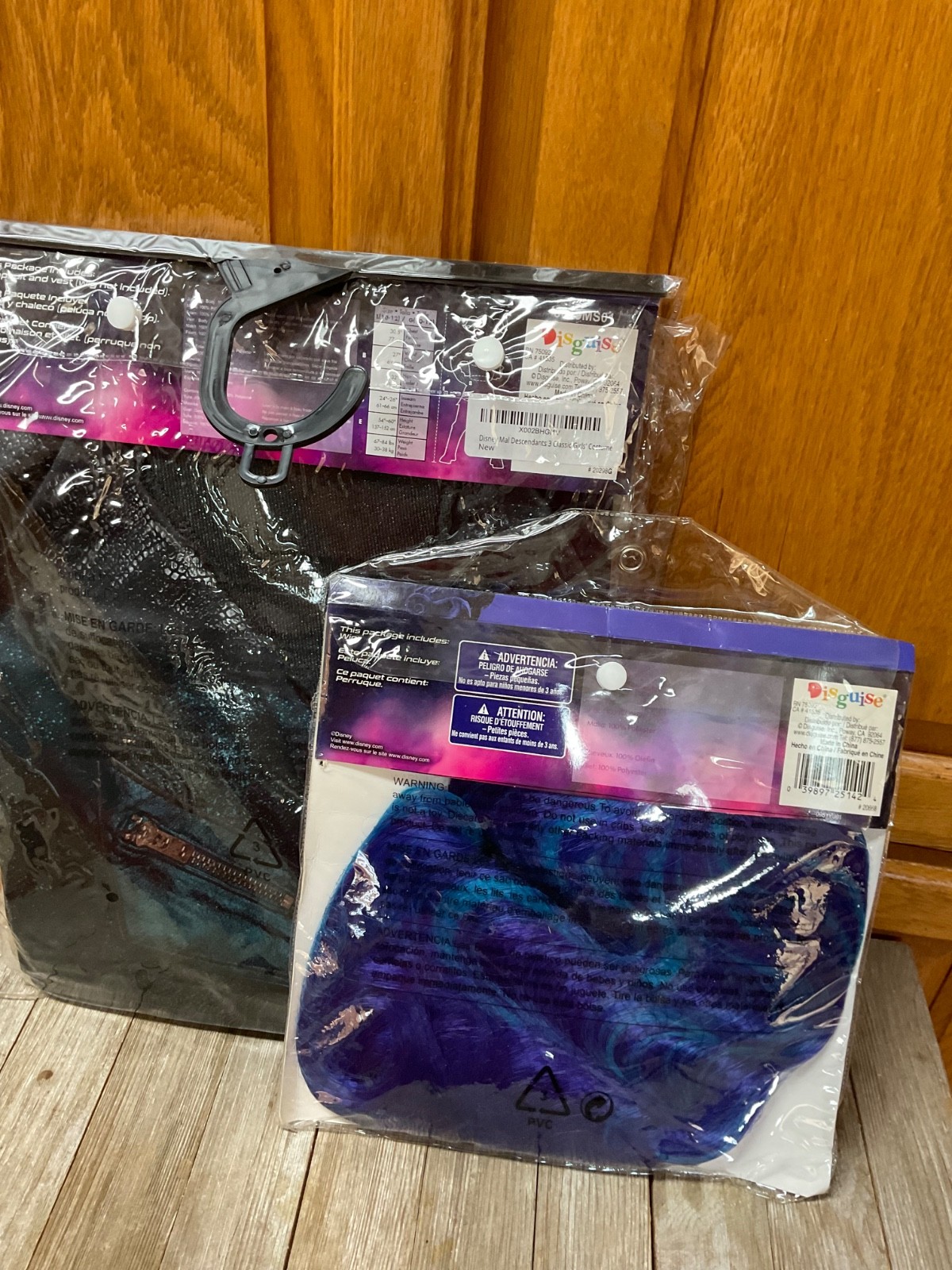 Disney Descendants 3 Mal Costume & Wig Set Child Size Large 10-12