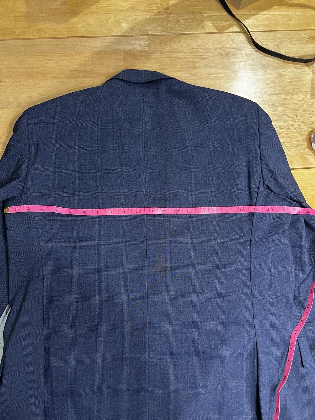 Hart Schaffner Marx Men’s Wool 2 Piece Suit Size 40R Navy Blue Plaid