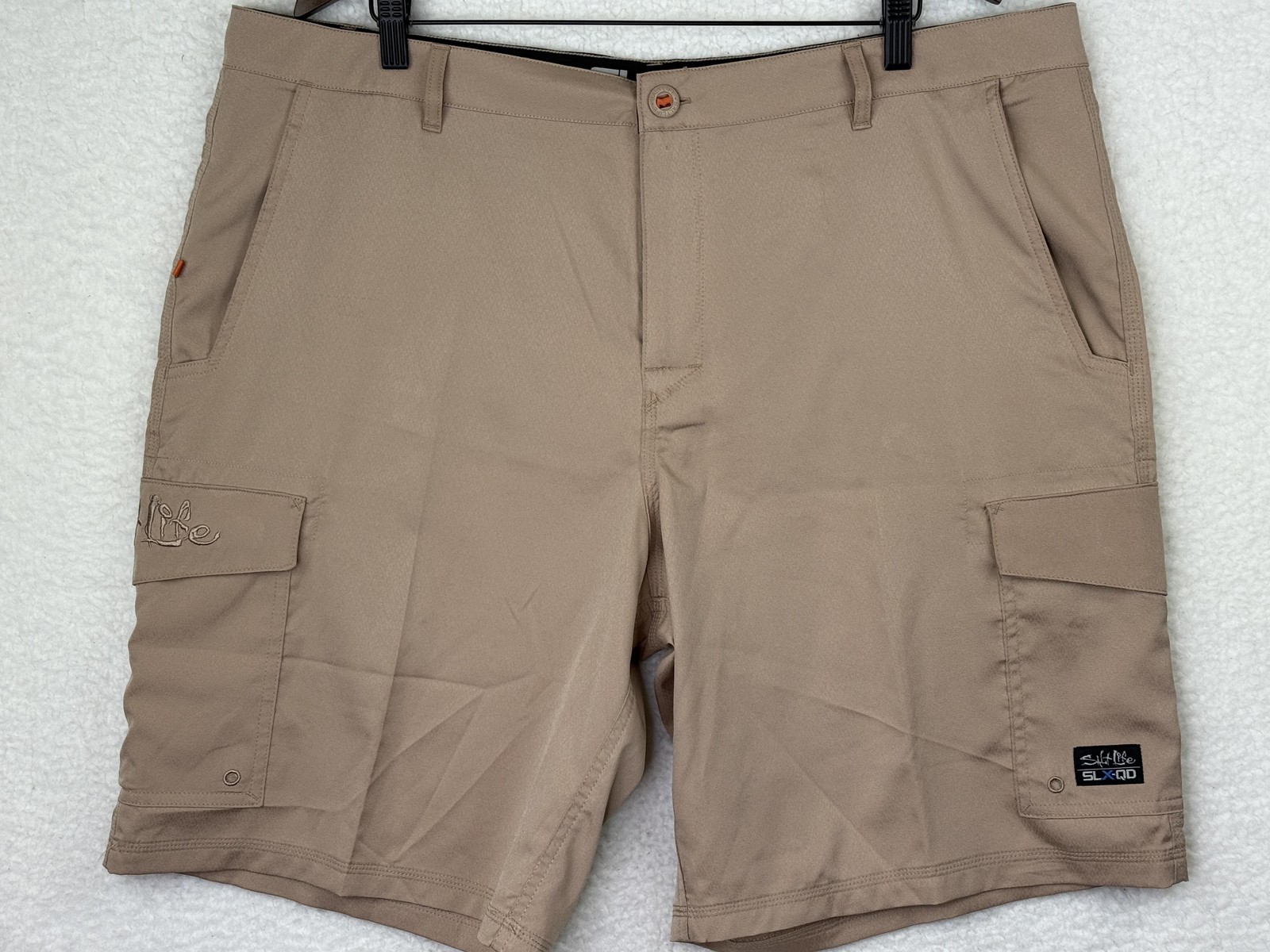 Salt Life Shorts Mens 40 Beige Cargo Microfiber Stretch Quick Dry Pockets Khaki