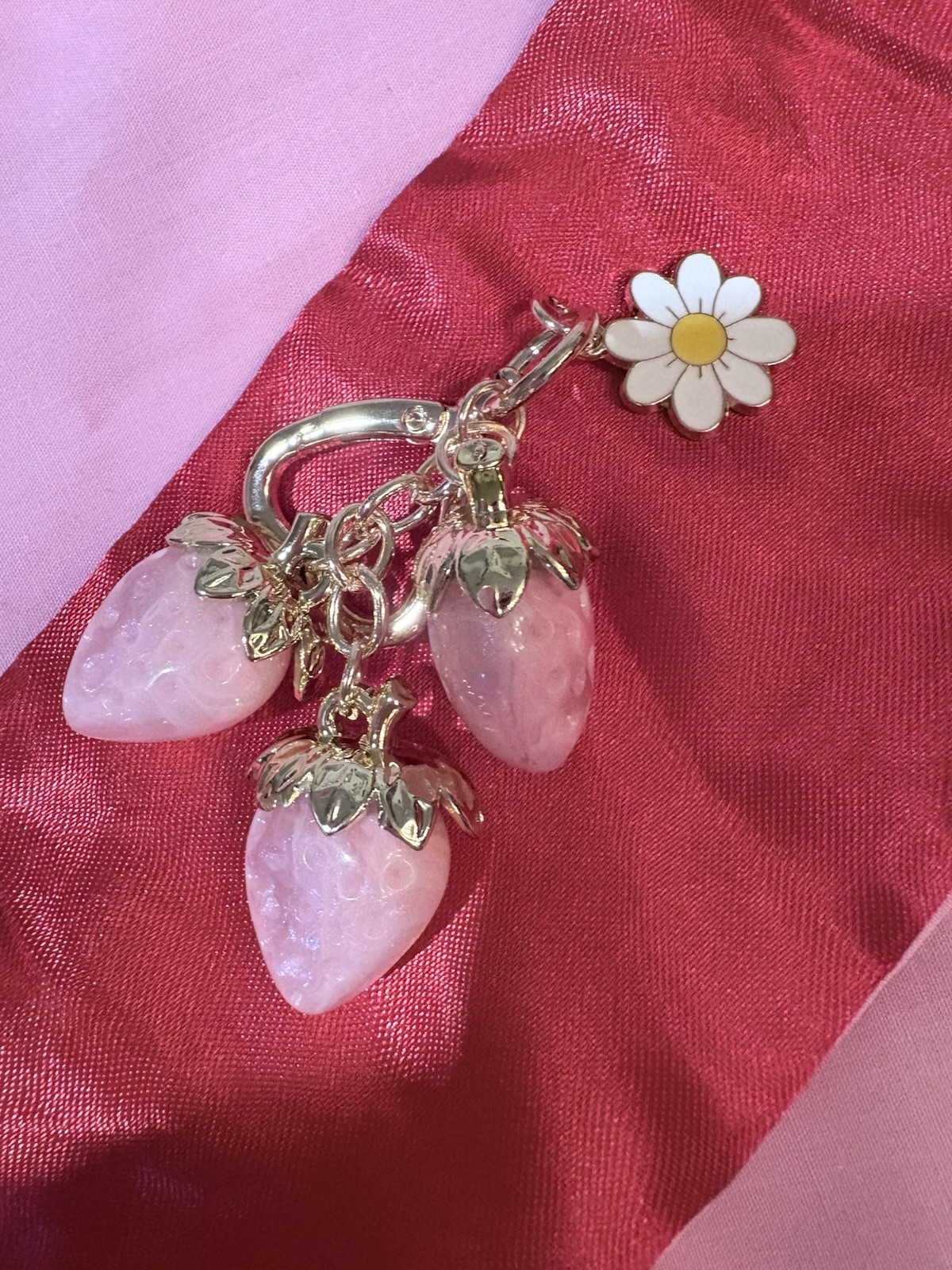 Juicy Couture Retro Strawberry Day Dreamer Customized Bow & Charm 1 Of A Kind