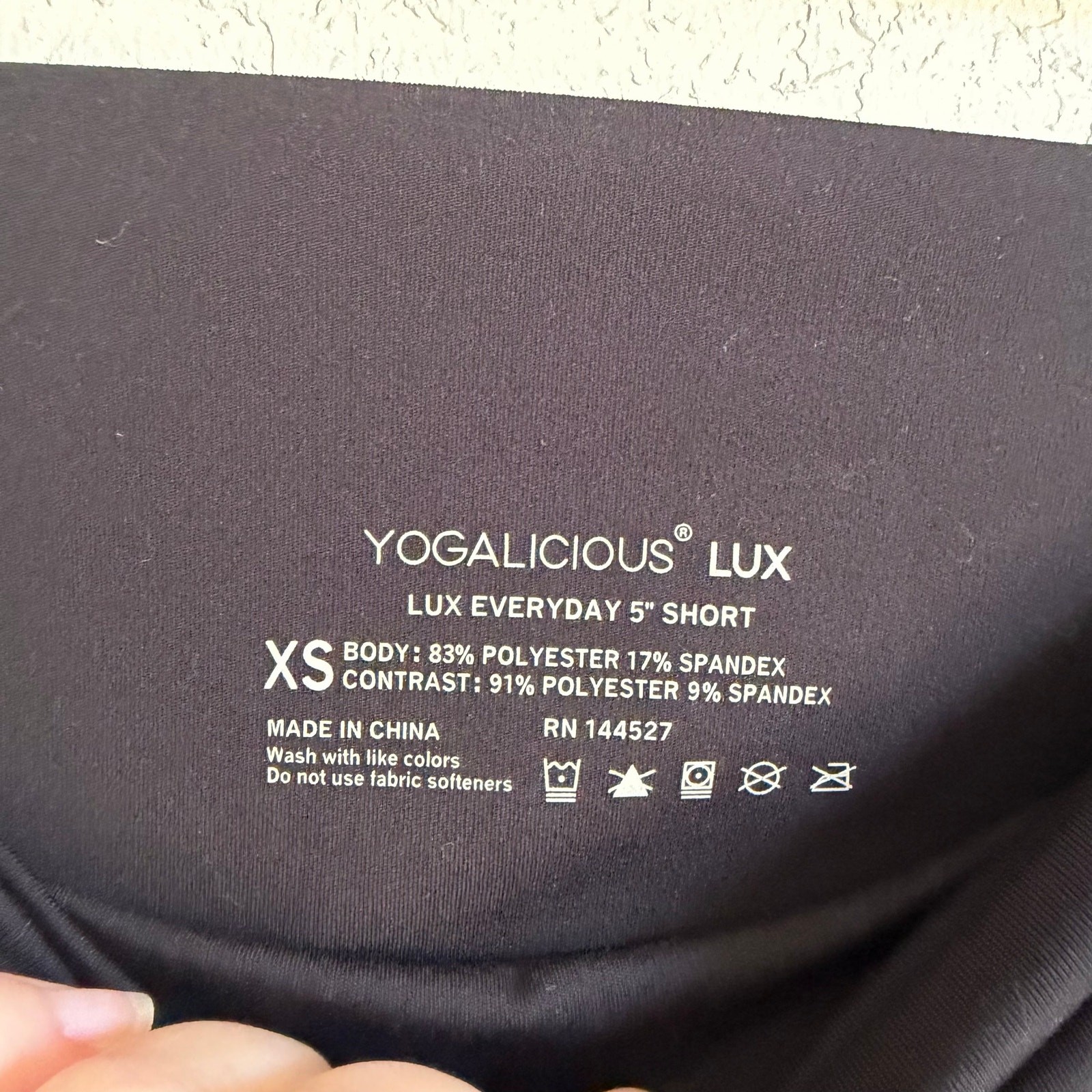 Yogalicious Lux Black Lux Everyday 5” Biker Athletic Shorts Womens XS Workout