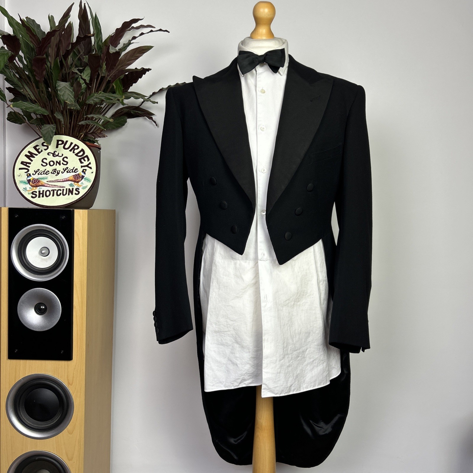 Bespoke 1950s White Tie Tailcoat (40R) Handmade Dinner Savile Row Vintage