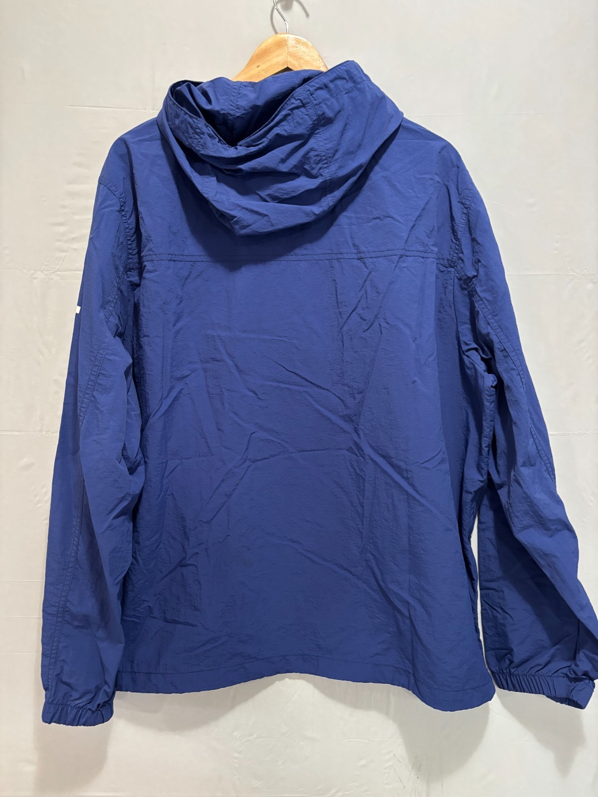 Tommy Hilfiger Taslan Hooded Windbreaker Jacket Mens Blue Lightweight Outdoor XL
