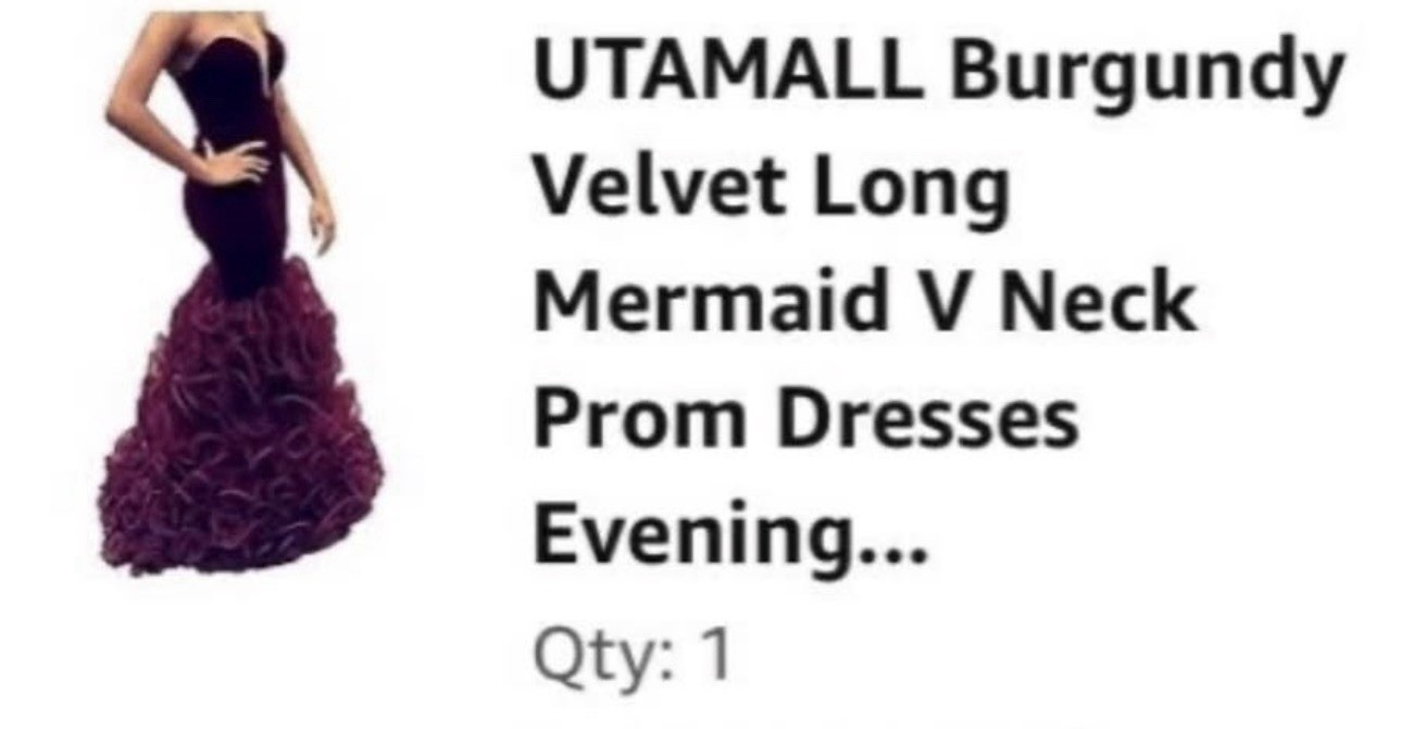 Burgundy Formal Mermaid Dress