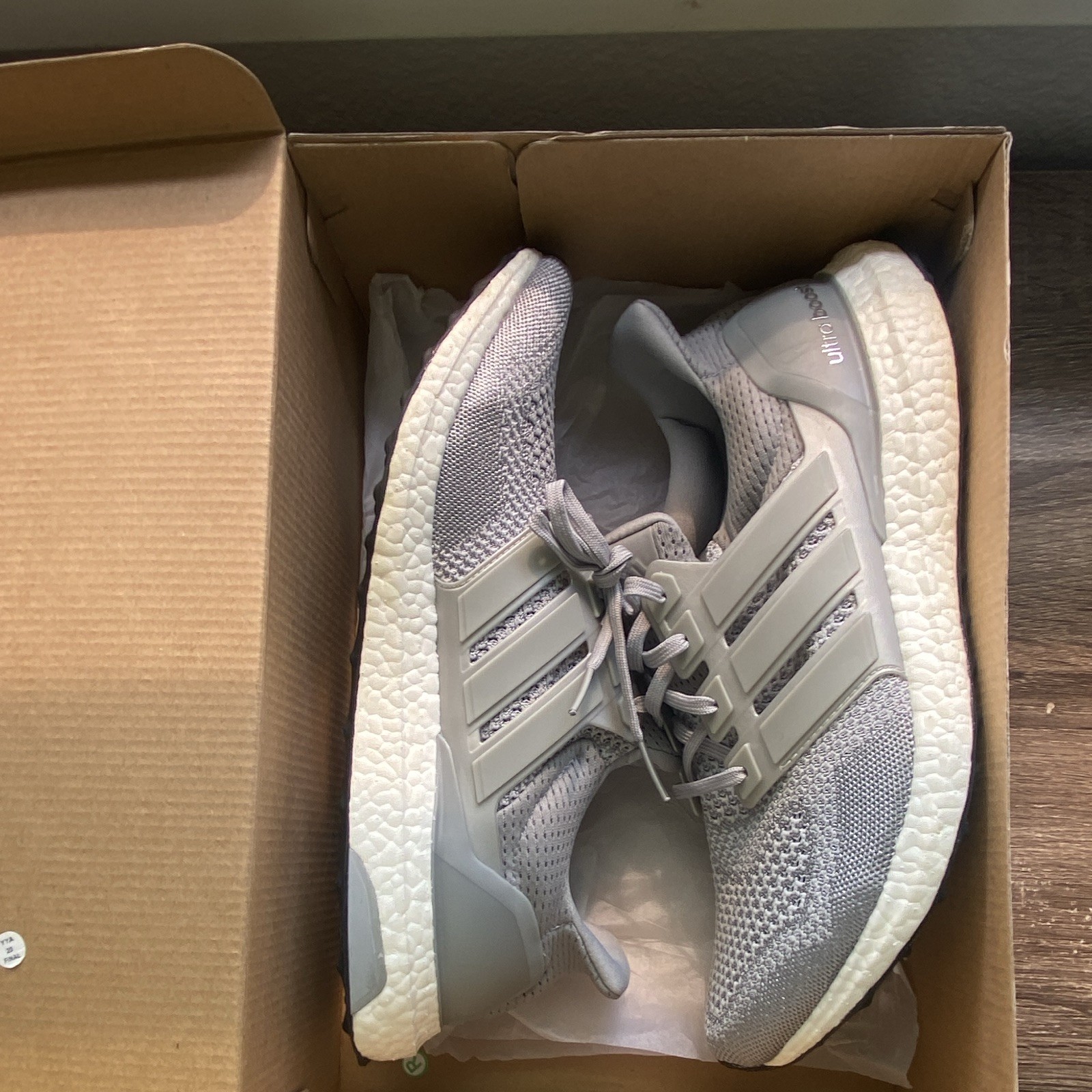 adidas UltraBoost 1.0 Triple White Primeknit Low Top Running Shoes S77416