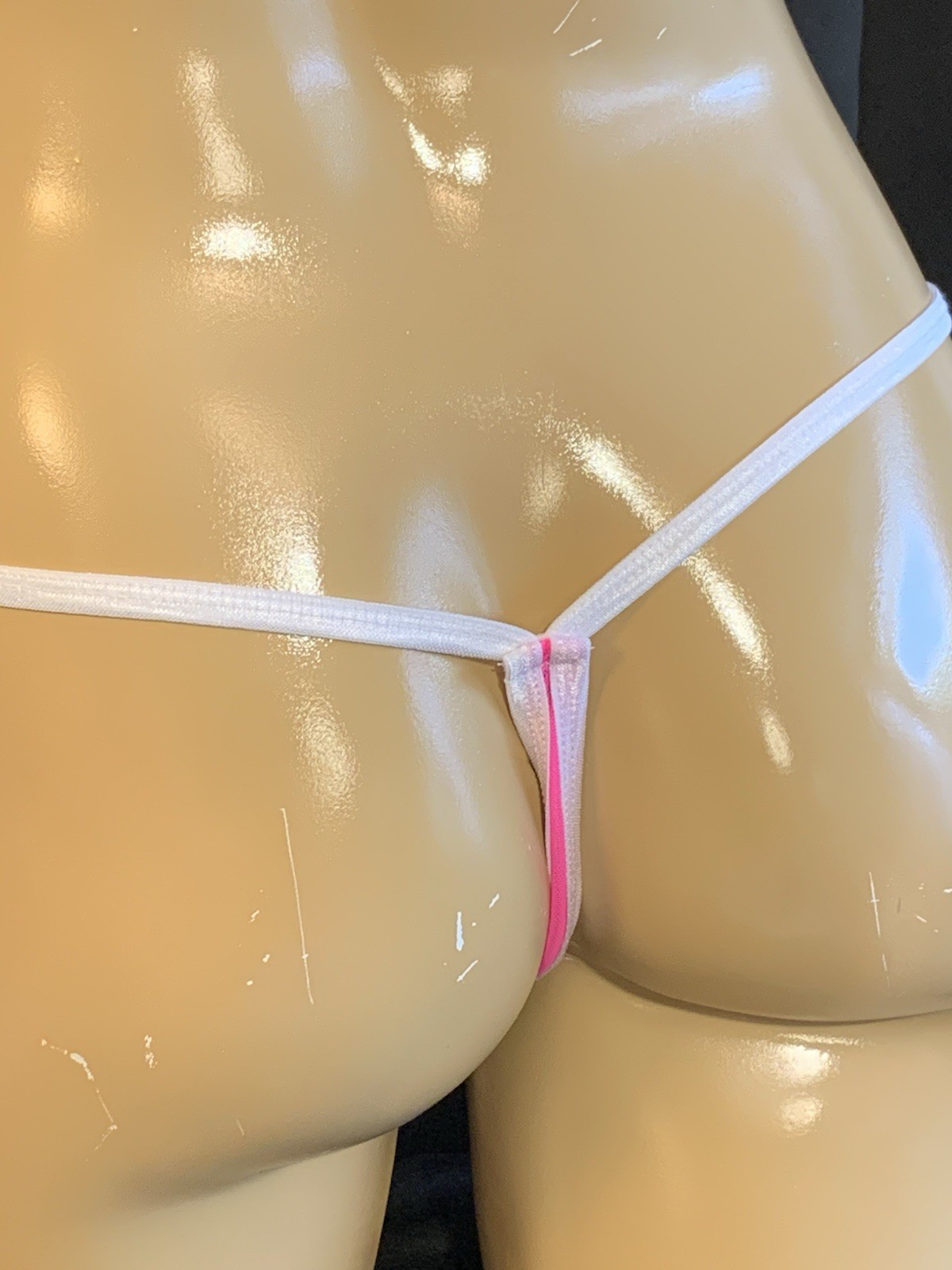 Thong Sheer Neon Pink White Custom Made In USA XS All Sizes In My eBay Store