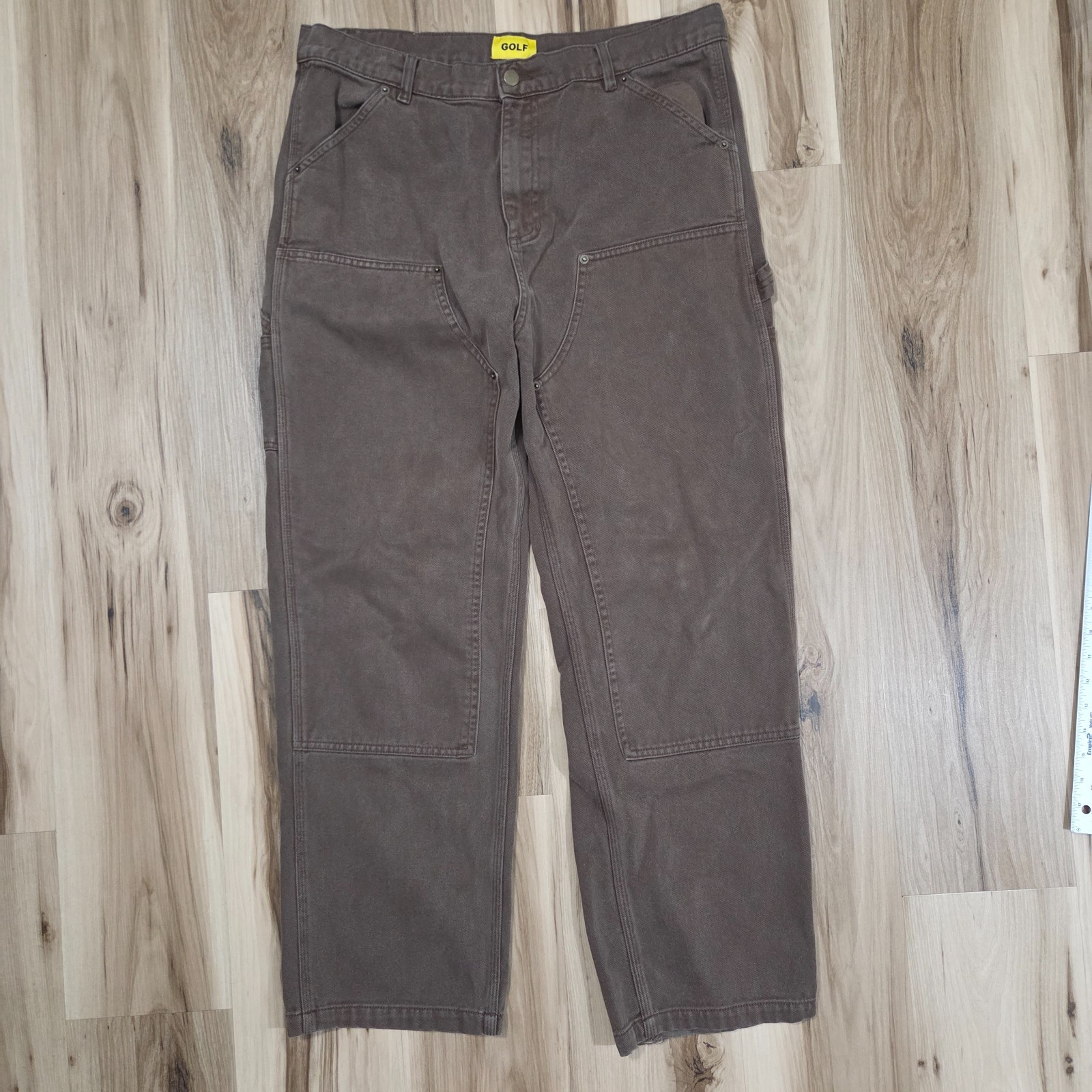 Golf Wang Pants Size 34 Brown Carpenter Double Knee Canvas