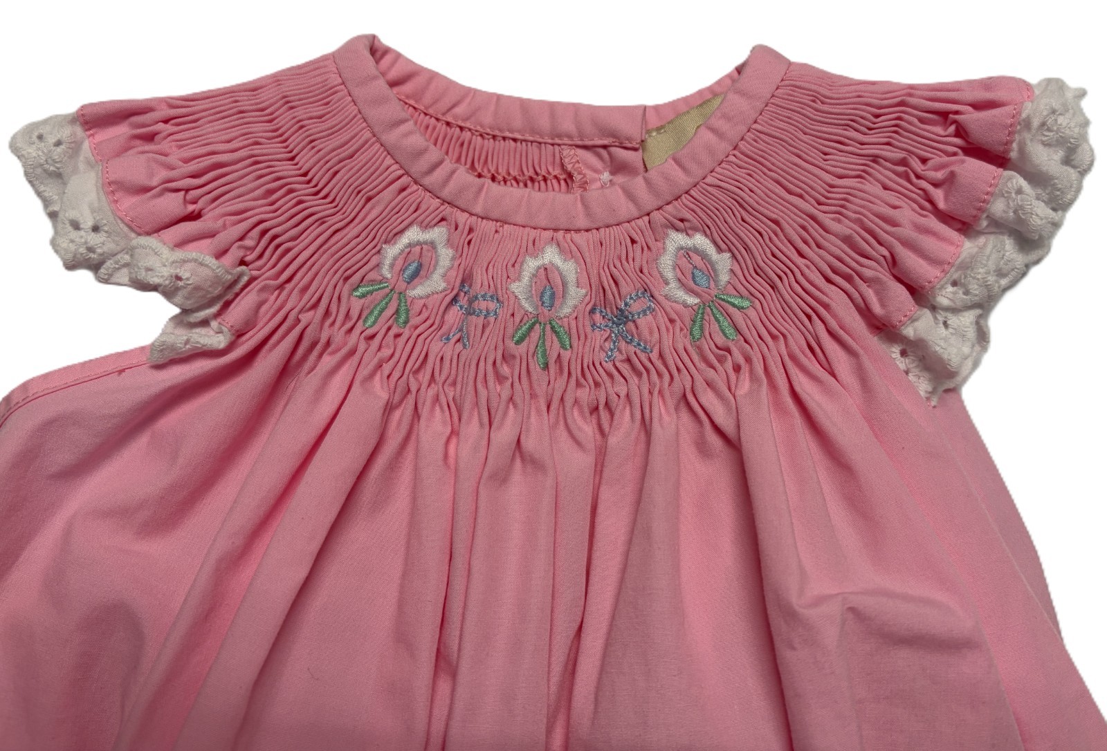 Beaufort Bonnet Company Pink Smocked Bubble Romper 0-6M Baby Girl Floral