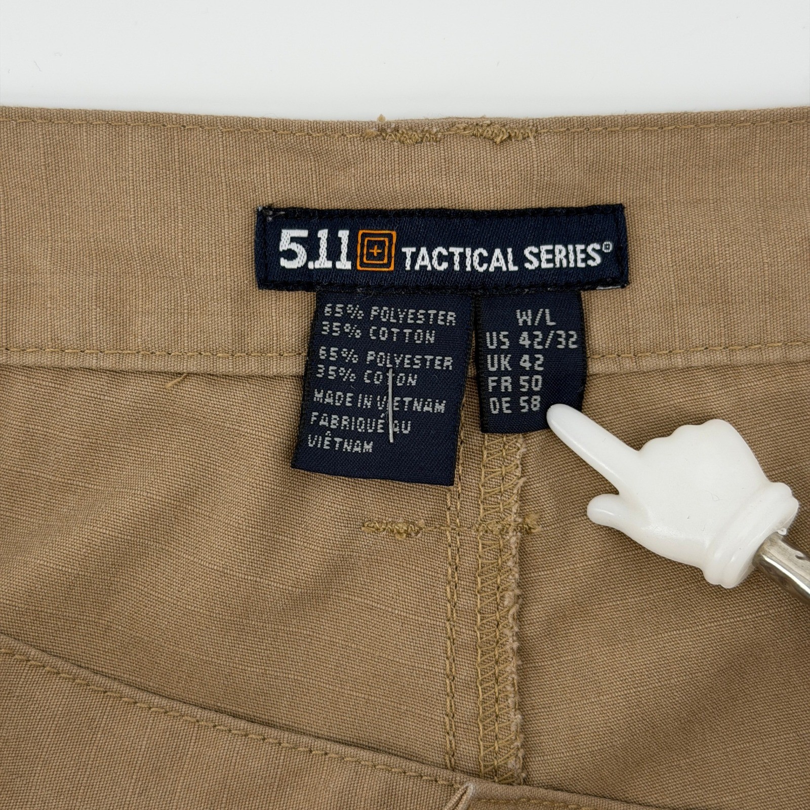 5.11 Tactical Cargo Pants Mens 42×32 Khaki Ripstop Multi-Pocket Utility Workwear