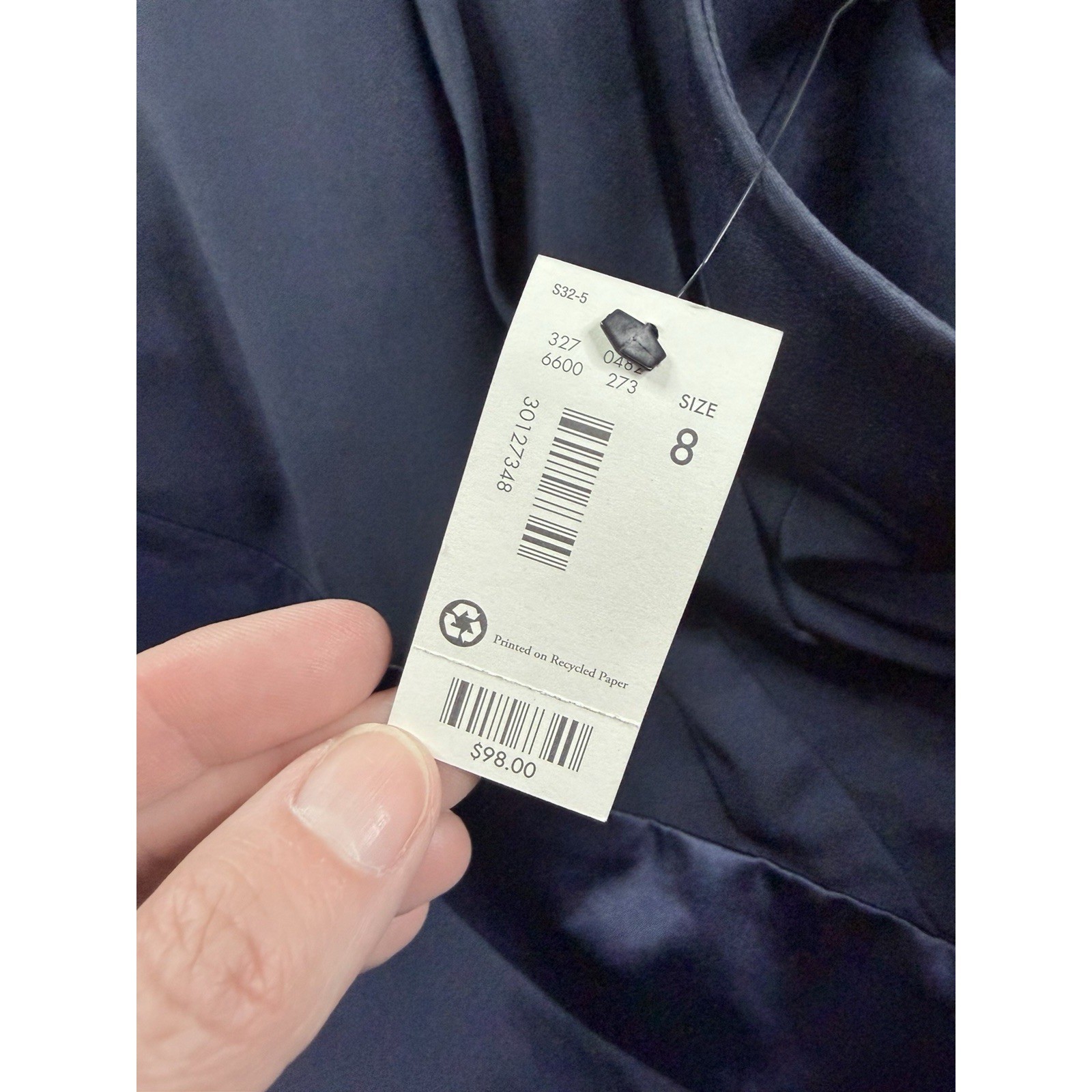 The Limited One Shoulder Cocktail Dress Womens Size 8 Navy NWT Ruched Mini