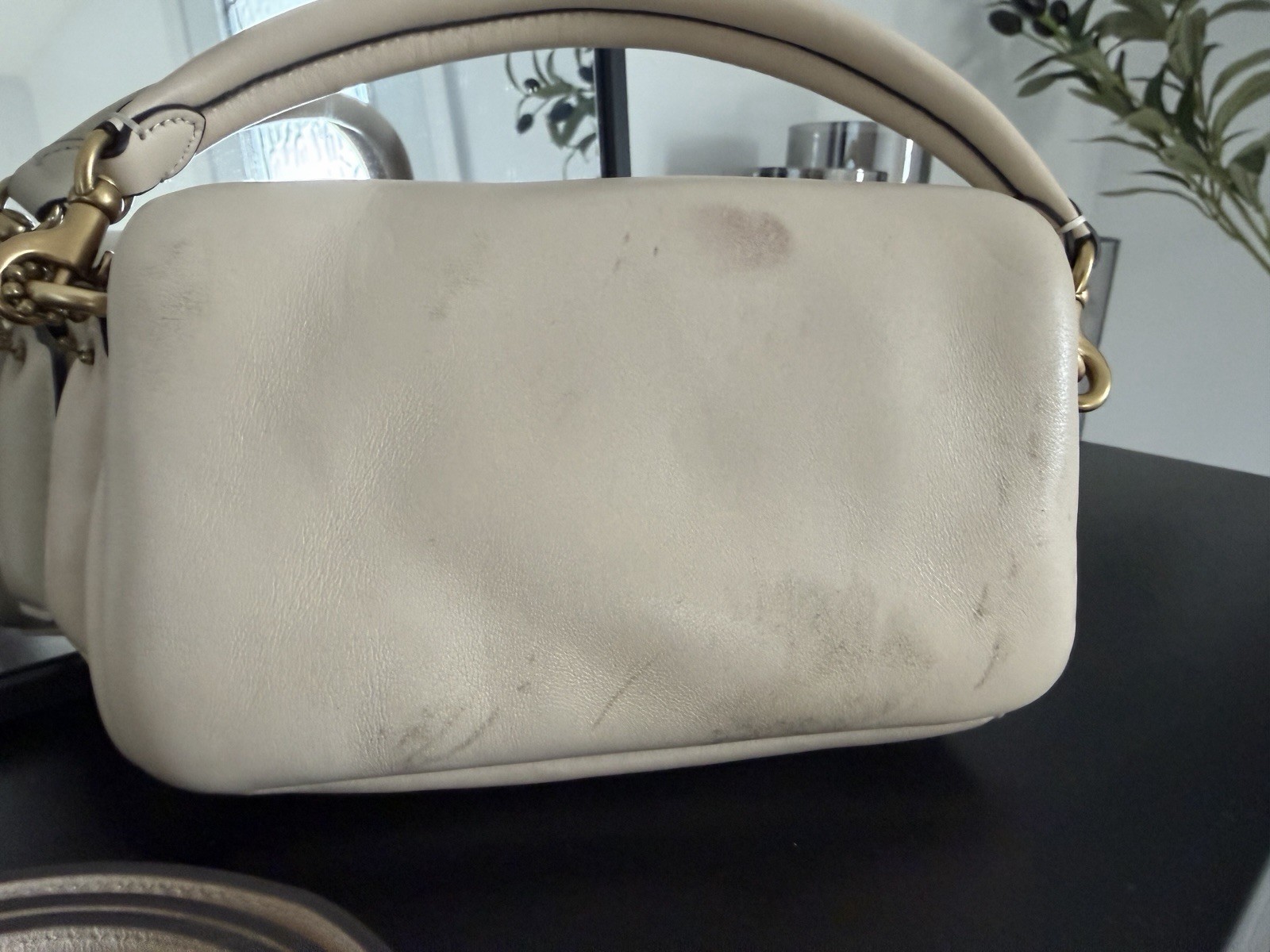Coach Pillow Tabby 18 Women’s Shoulder Bag Beige/Ivory