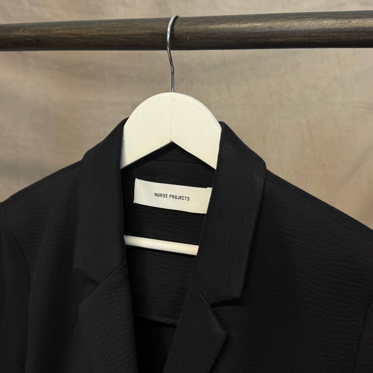Rare Norse Projects Yrsa Waffle Suit Set Blazer Trousers Black Made in Portugal