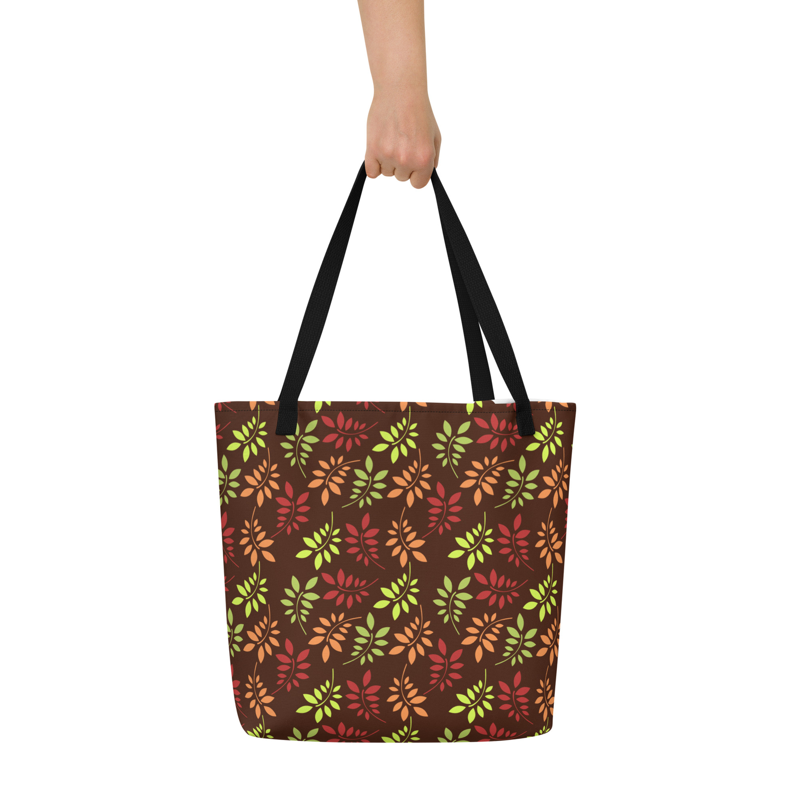 Fall Season All-Over Print Large Tote Bag Carry All Fashion Accessories Leaves