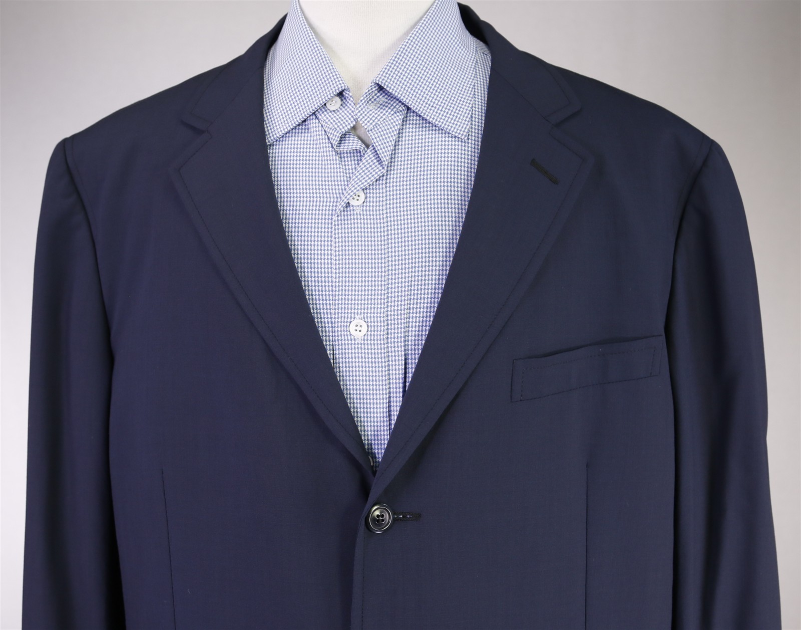 Ermenegildo Zegna Navy Blue Wool Stretch Patch Pocket Travel Blazer 46R