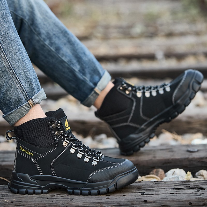 Lightweight Indestructible Steel Toe Boots Non Slip Waterproof Mens Industrial