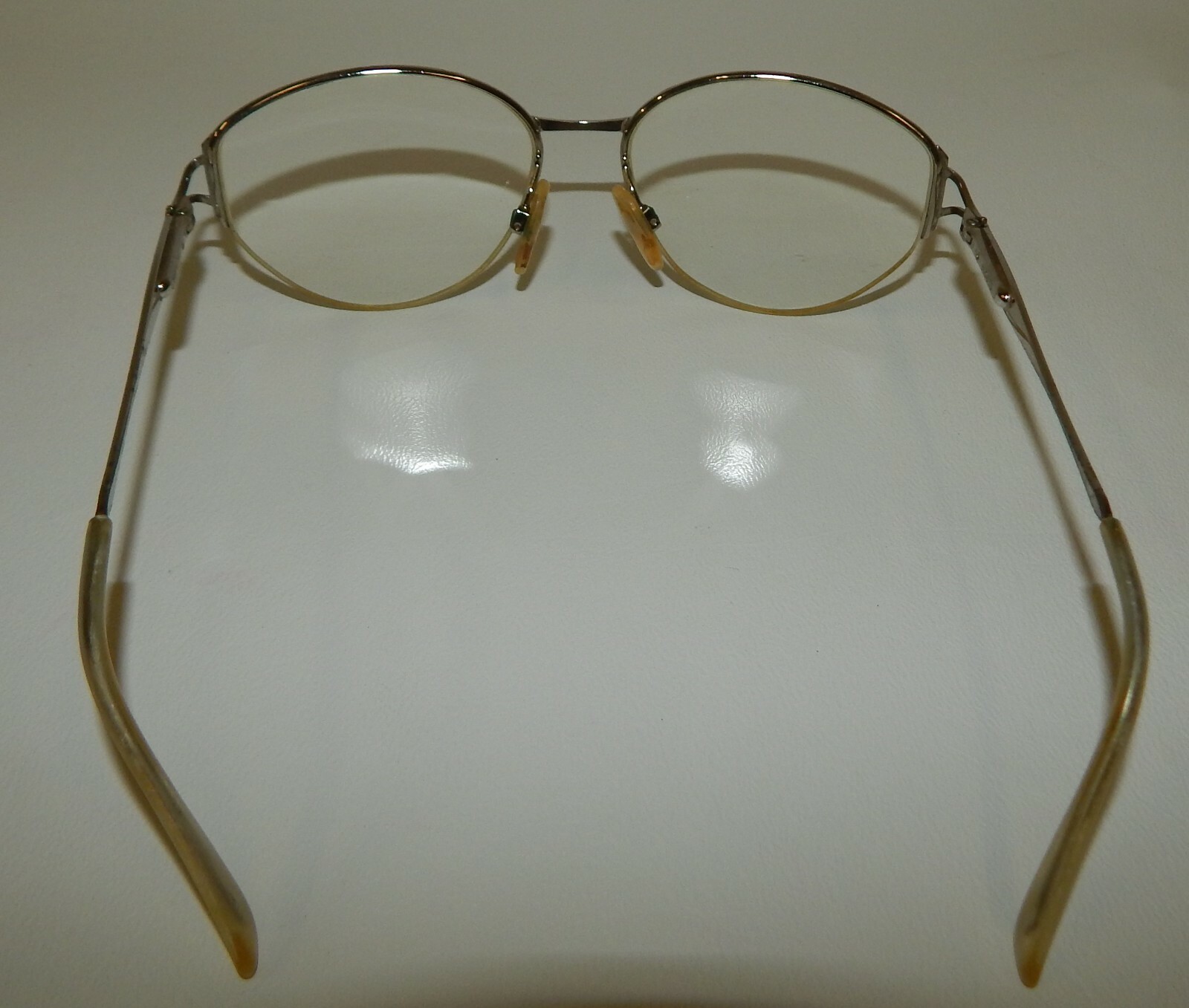 Safilo Elasta Silver Tone Semi Rim Eyeglasses Frames