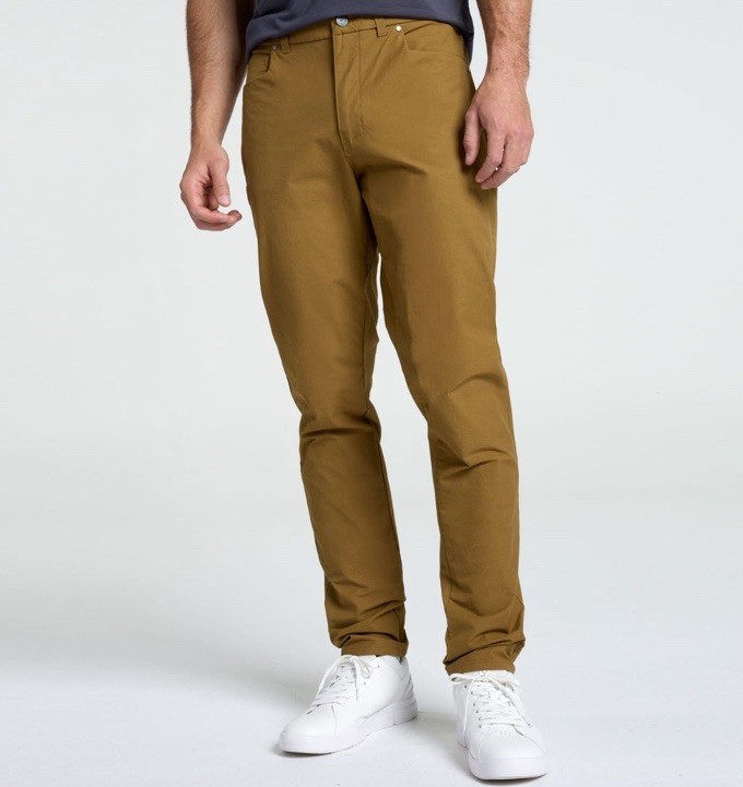 VRST Limitless Canvas 5 Pocket Pants 33×32 Slim Fit Stretch Tan Beige Khaki New