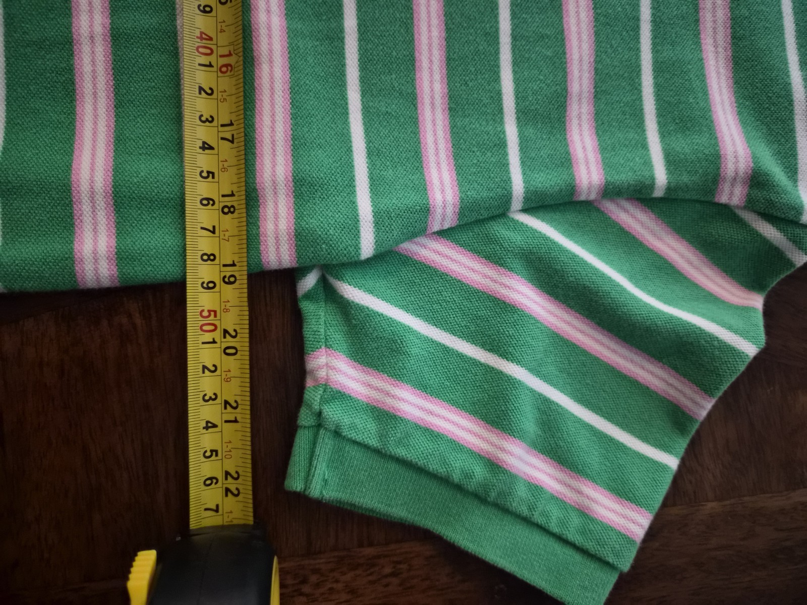 vintage 1990s Polo By Ralph Lauren shirt Stripes Green Pink White Size Medium