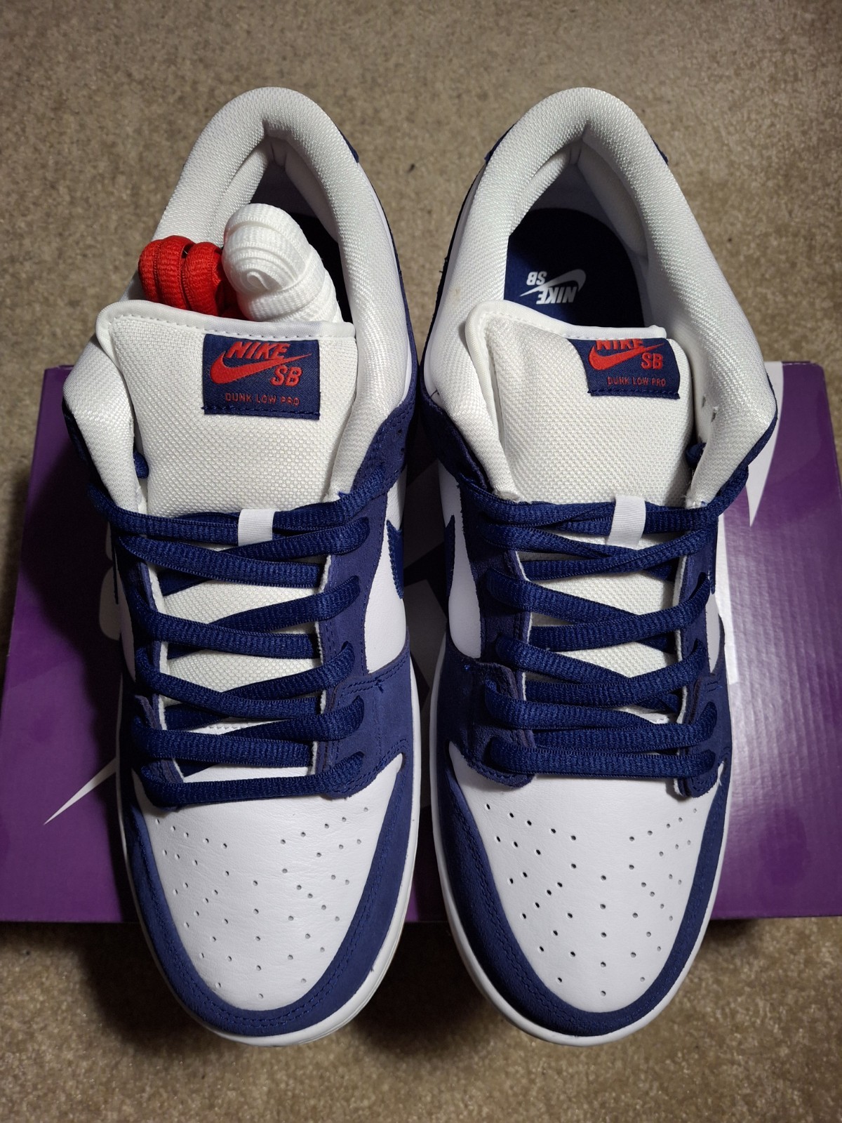 Size 14 – Nike SB Dunk Low Pro Los Angeles Dodgers Blue White Gum Suede