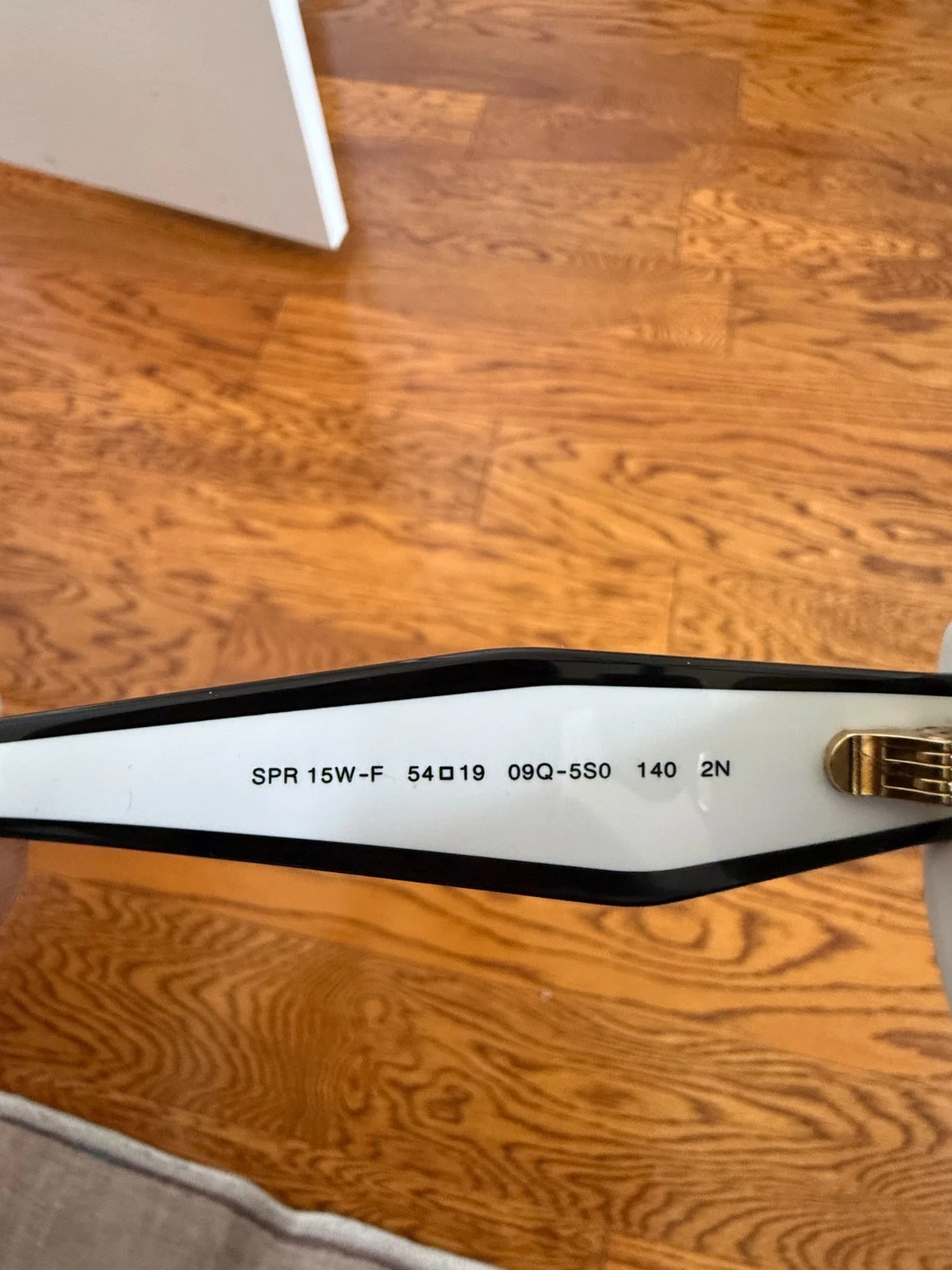 Prada PR 15WS Oversize Square Sunglasses Women Black White Frame UV400