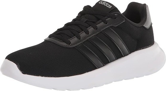 NEW Womens Adidas Lite Racer Black/Iron Metallic 10.5