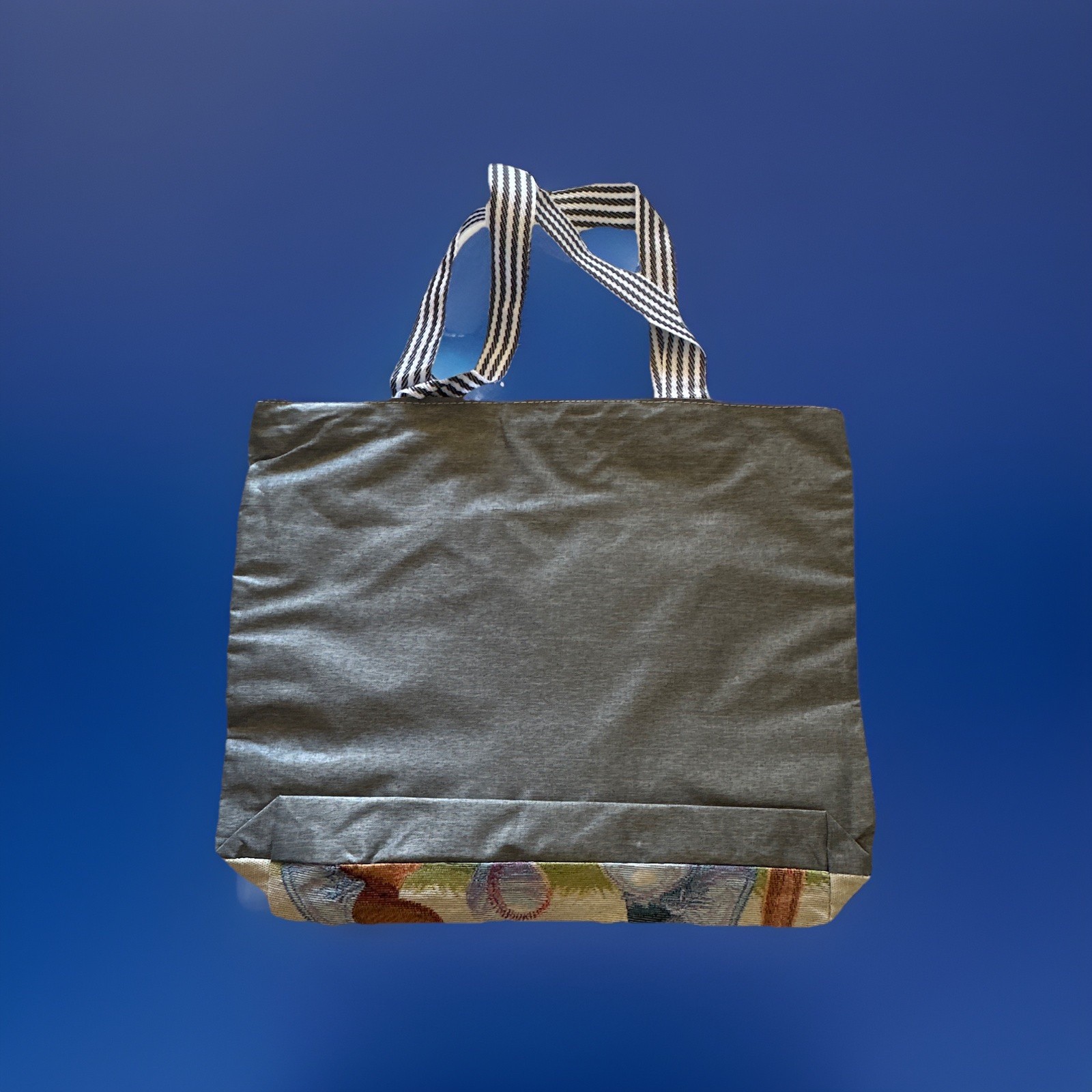 Los Angeles Dodgers Tom & Jerry “Good Morning” Beige Tote Bag Striped Handles